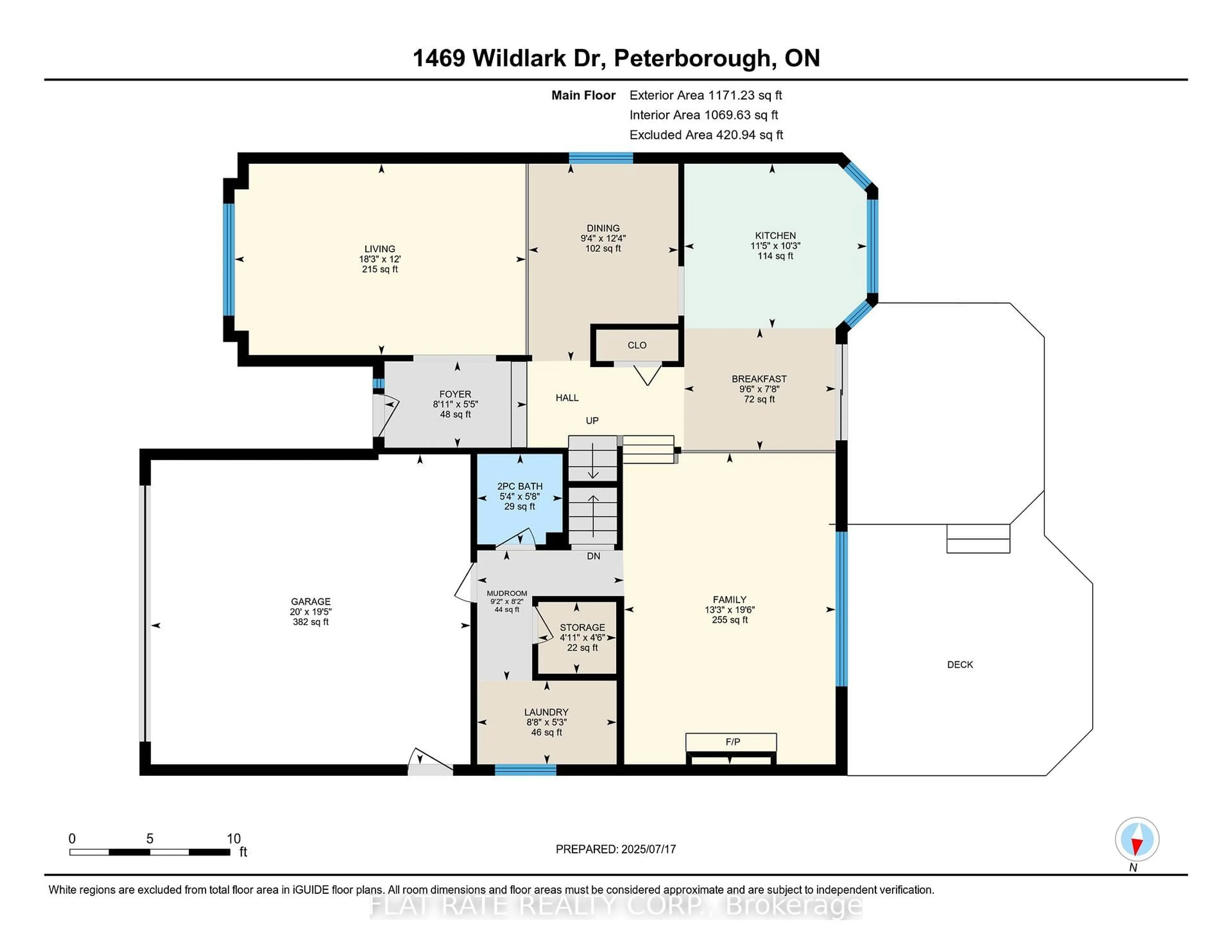 Floor plan for 1469 WILDLARK Dr, Peterborough West Ontario K9K 1X4