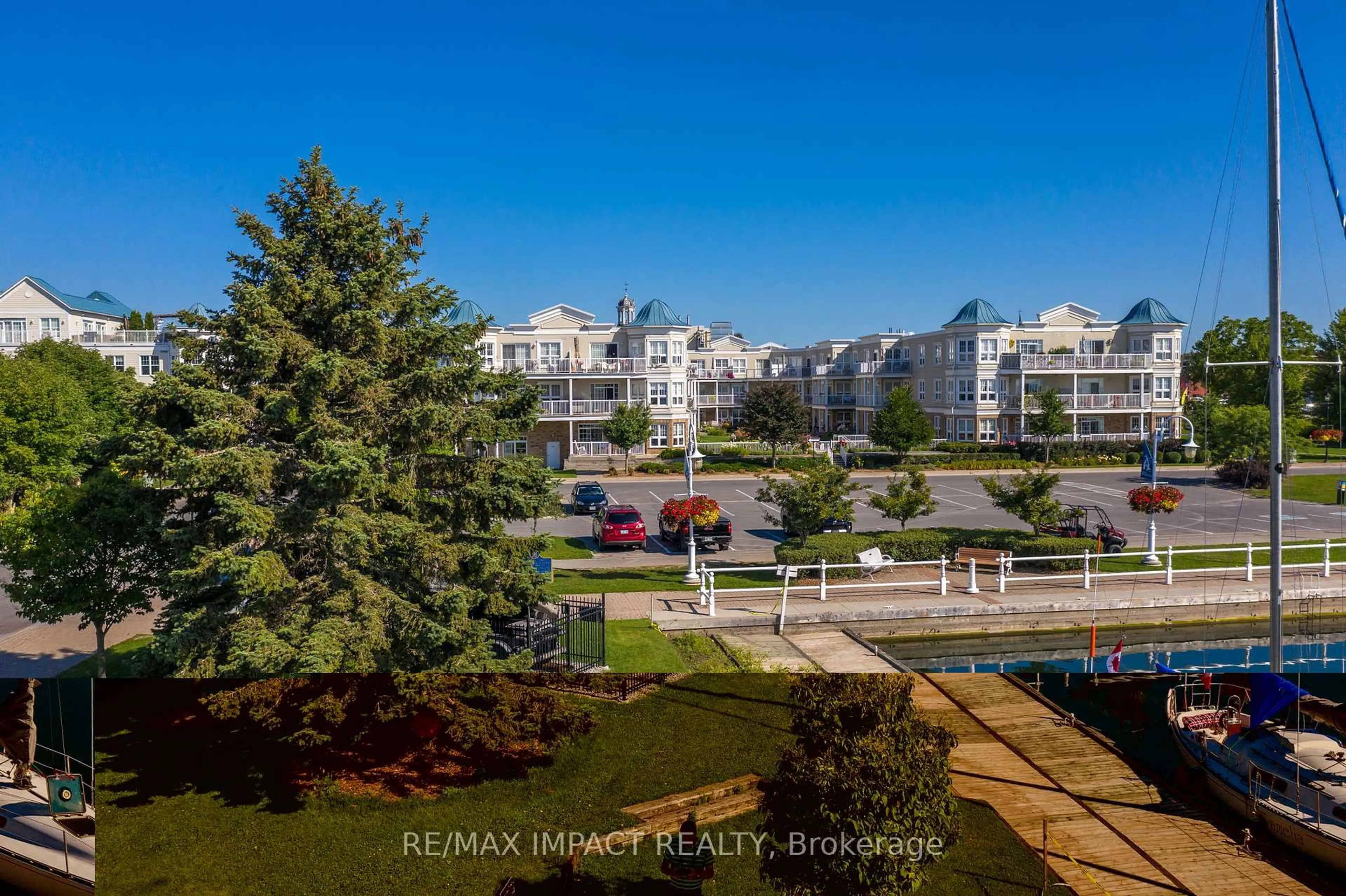 A pic from outside/outdoor area/front of a property/back of a property/a pic from drone, city buildings view from balcony for 148 Third St #222, Cobourg Ontario K9A 5X2