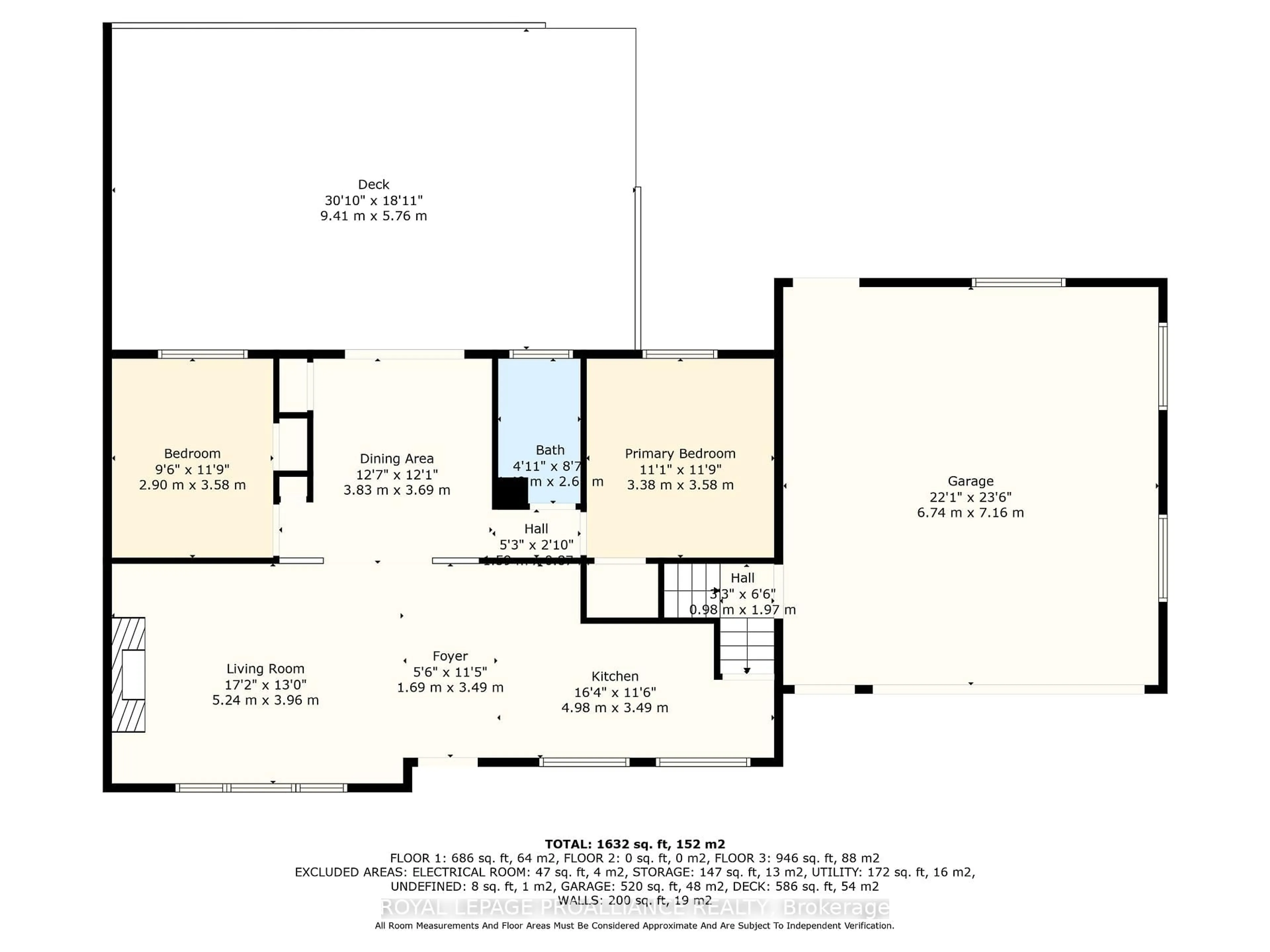 Floor plan for 1277 Ontario St, Cobourg Ontario K9A 3E1