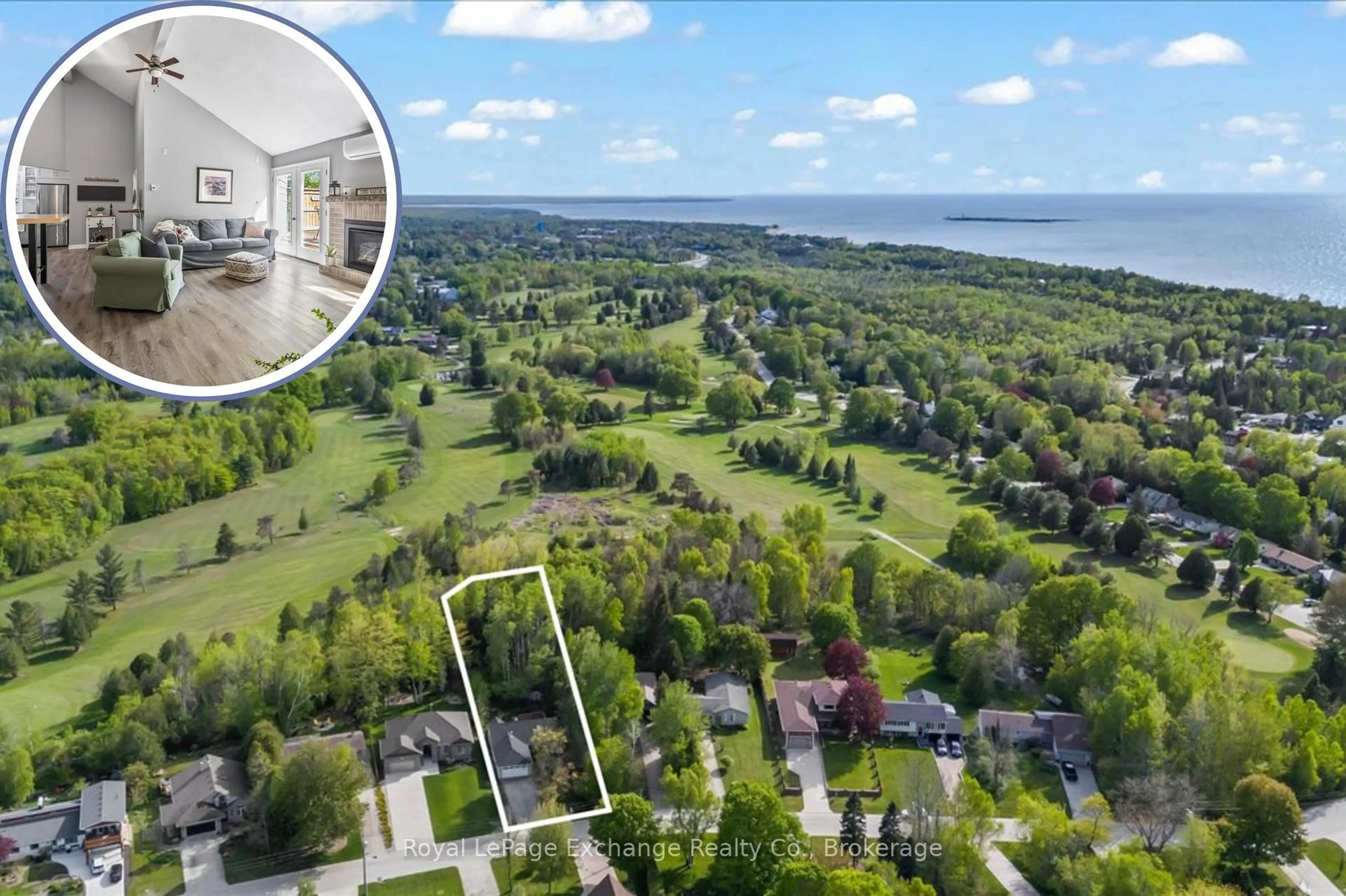 A pic from outside/outdoor area/front of a property/back of a property/a pic from drone, water/lake/river/ocean view for 357 Tyendinaga Dr, Saugeen Shores Ontario N0H 2L0