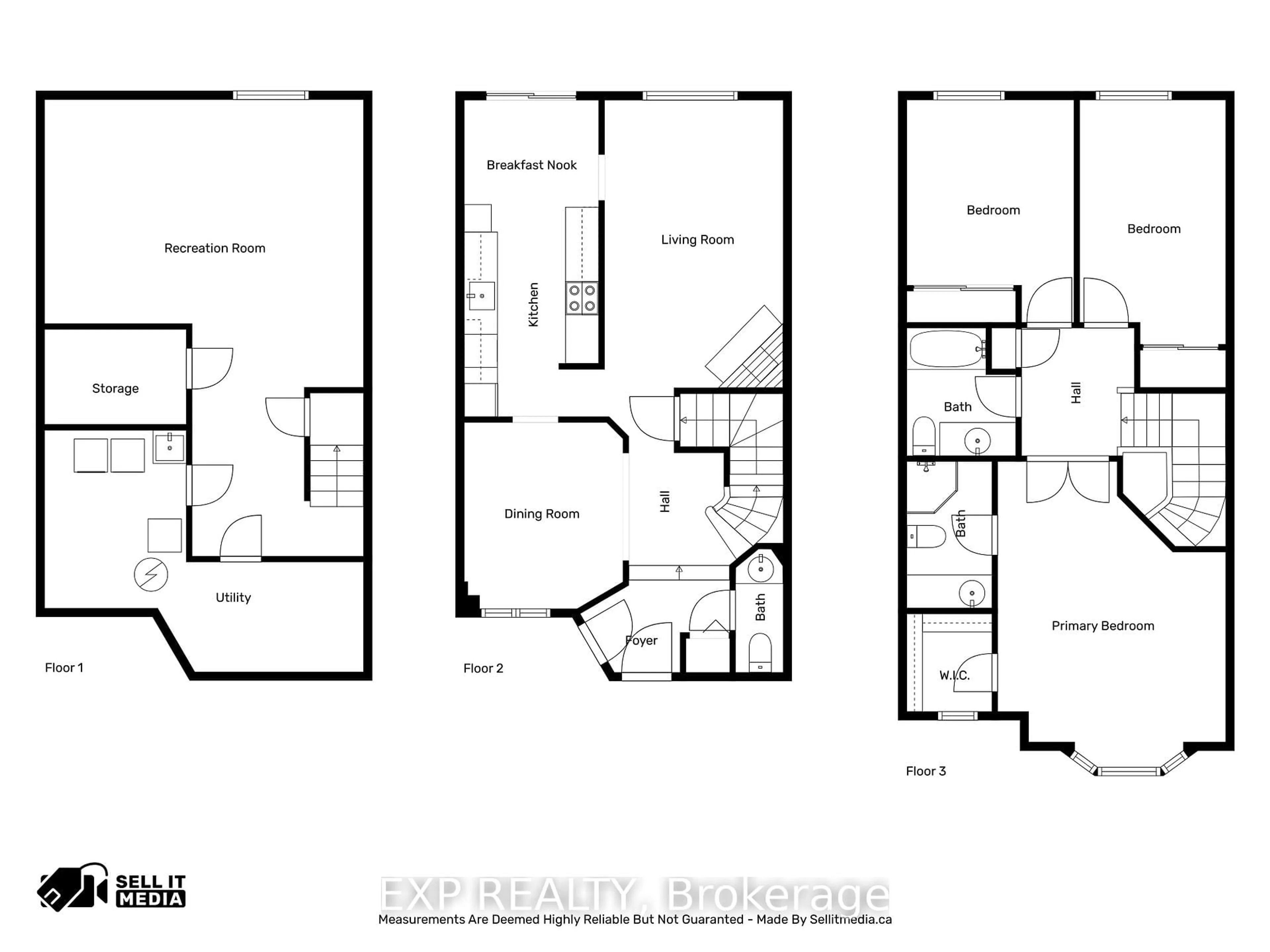 Floor plan for 44 Tobermory Cres, Ottawa Ontario K2K 3M4