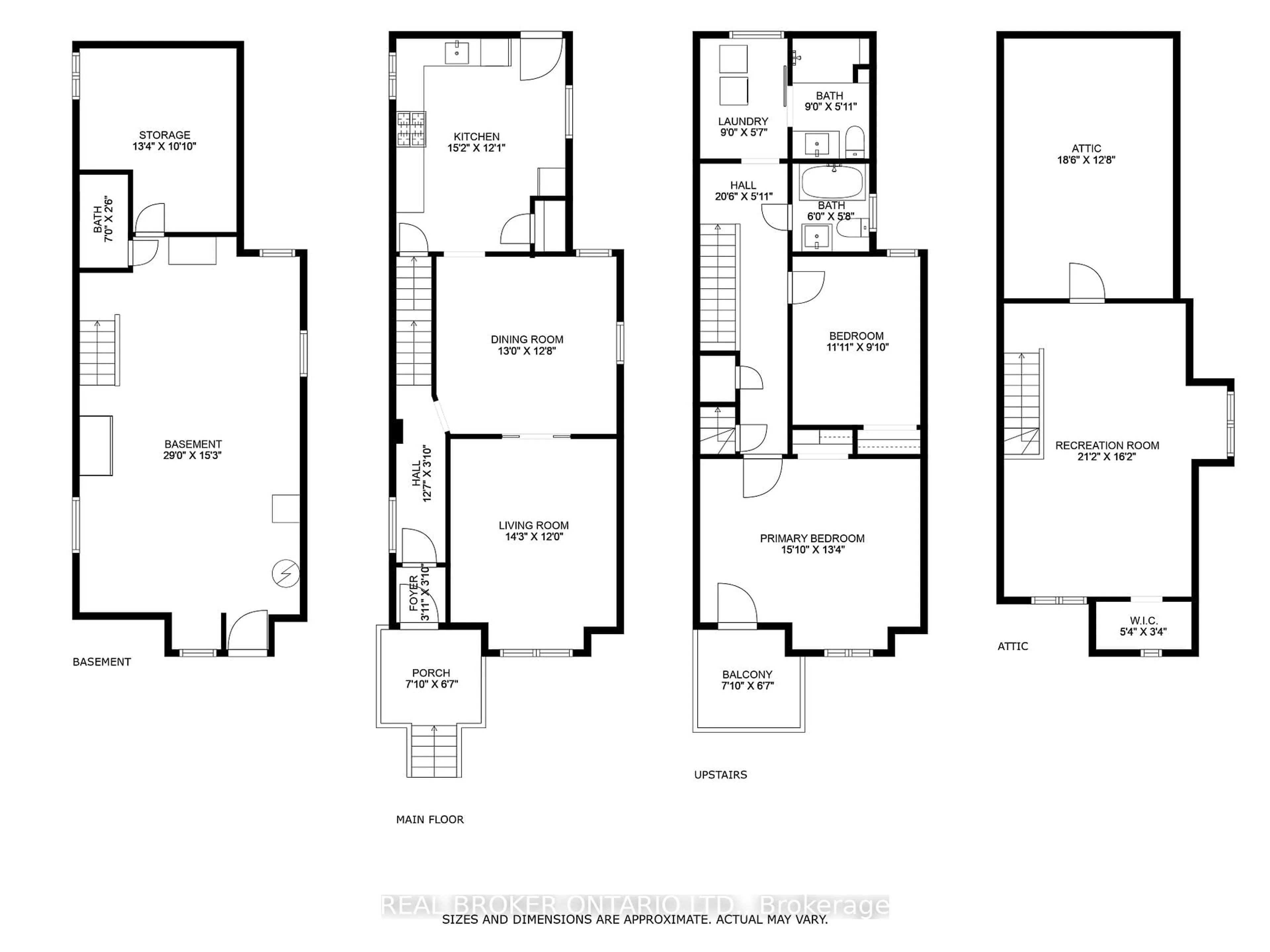 Floor plan for 164 Catharine St, Hamilton Ontario L8L 4S5