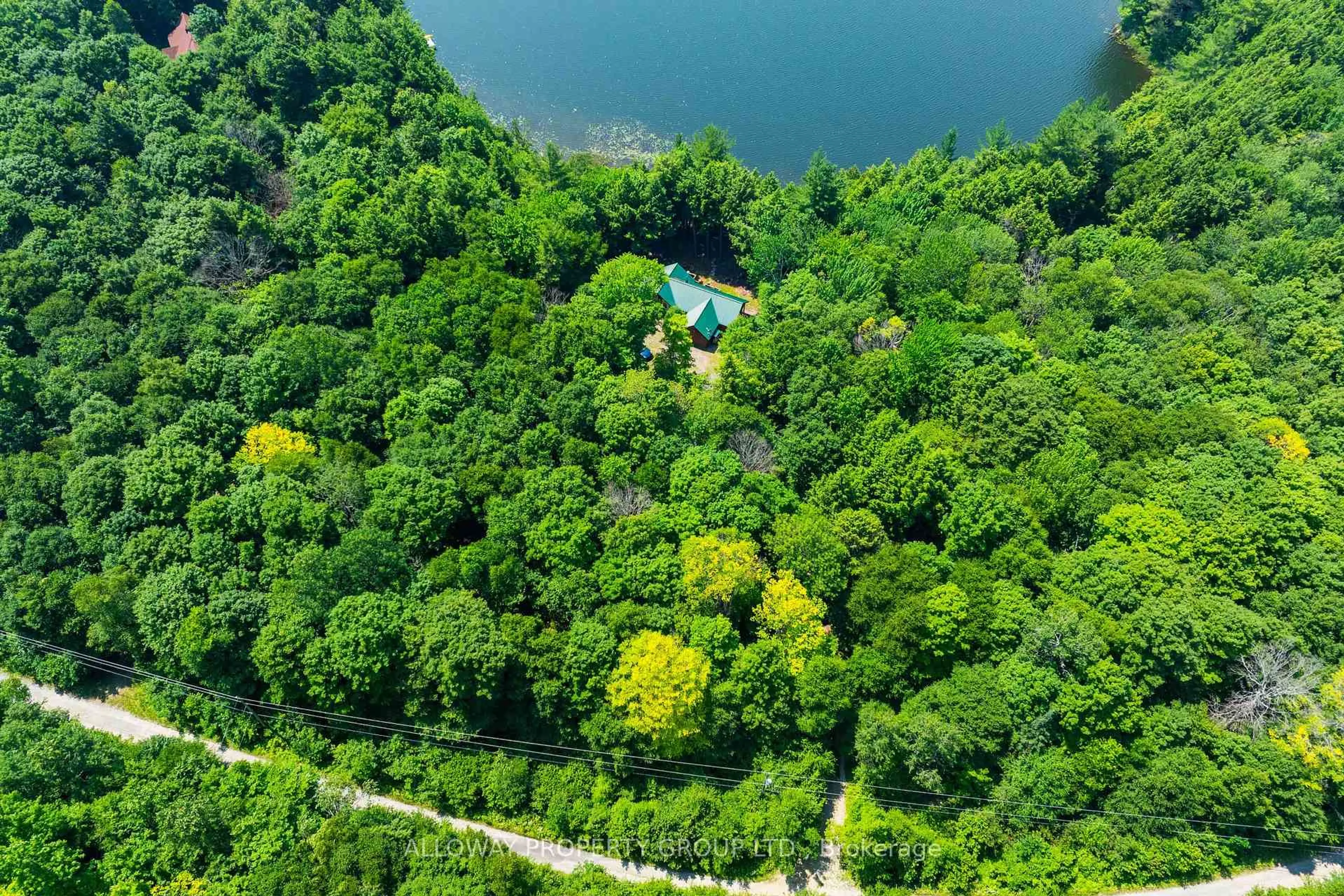 A pic from outside/outdoor area/front of a property/back of a property/a pic from drone, water/lake/river/ocean view for 1211 Birchy Lake Dr, Dysart et al Ontario K0M 1S0