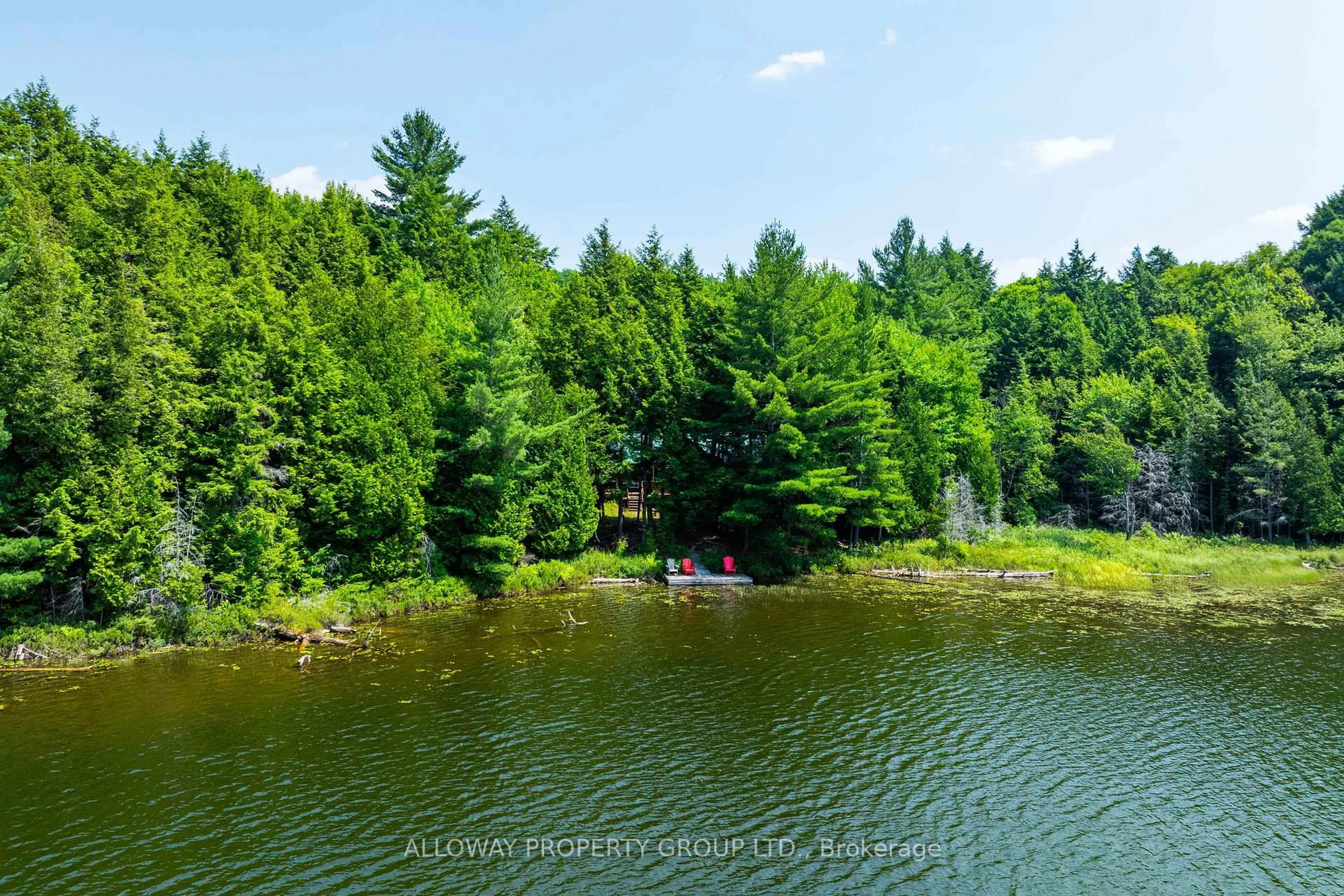 A pic from outside/outdoor area/front of a property/back of a property/a pic from drone, water/lake/river/ocean view for 1211 Birchy Lake Dr, Dysart et al Ontario K0M 1S0