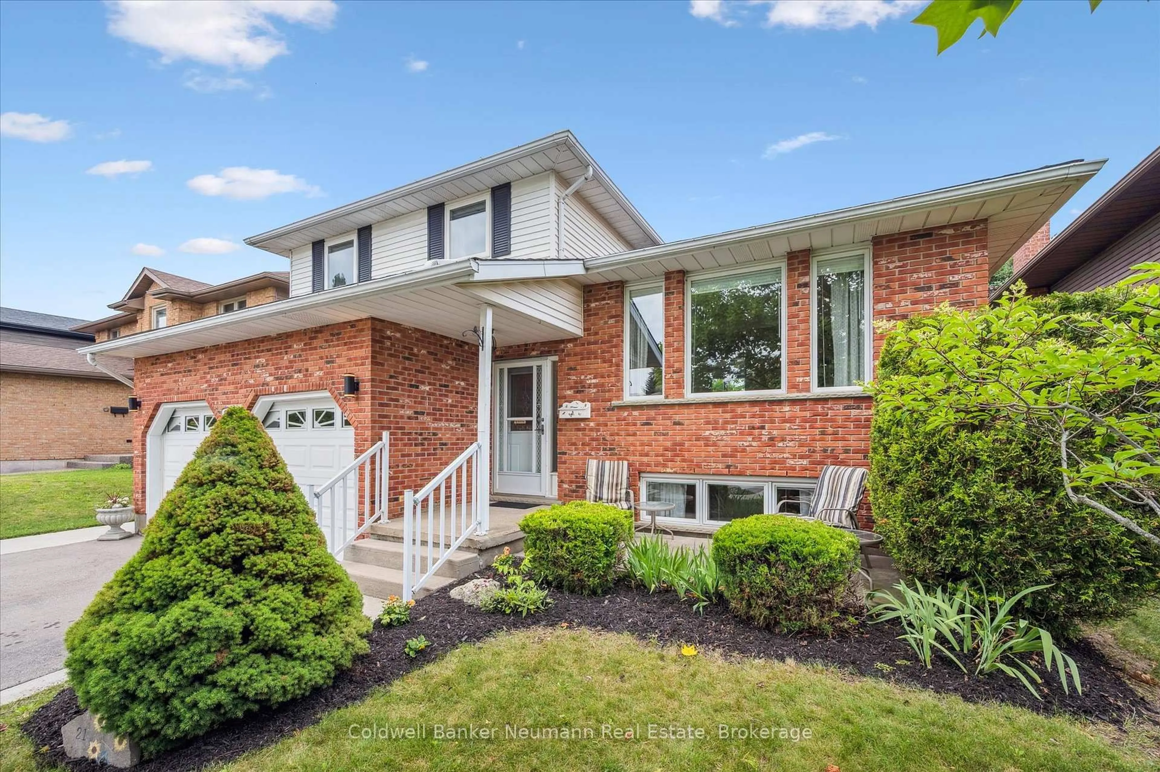 Home with brick exterior material, street for 21 Old Colony Tr, Guelph Ontario N1G 4A3
