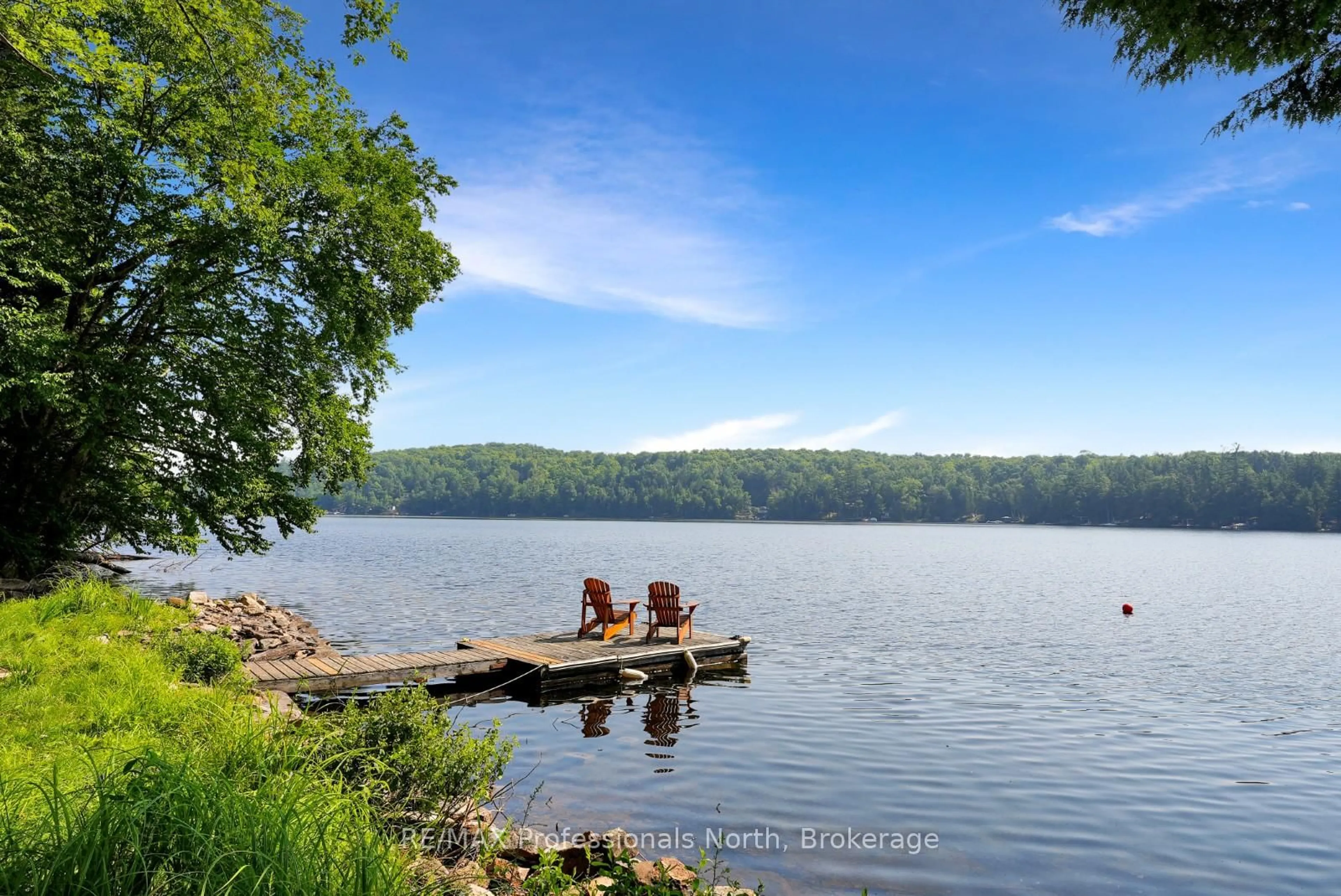 Patio, water/lake/river/ocean view for 1414 Tennyson Rd, Minden Hills Ontario K0M 2K0