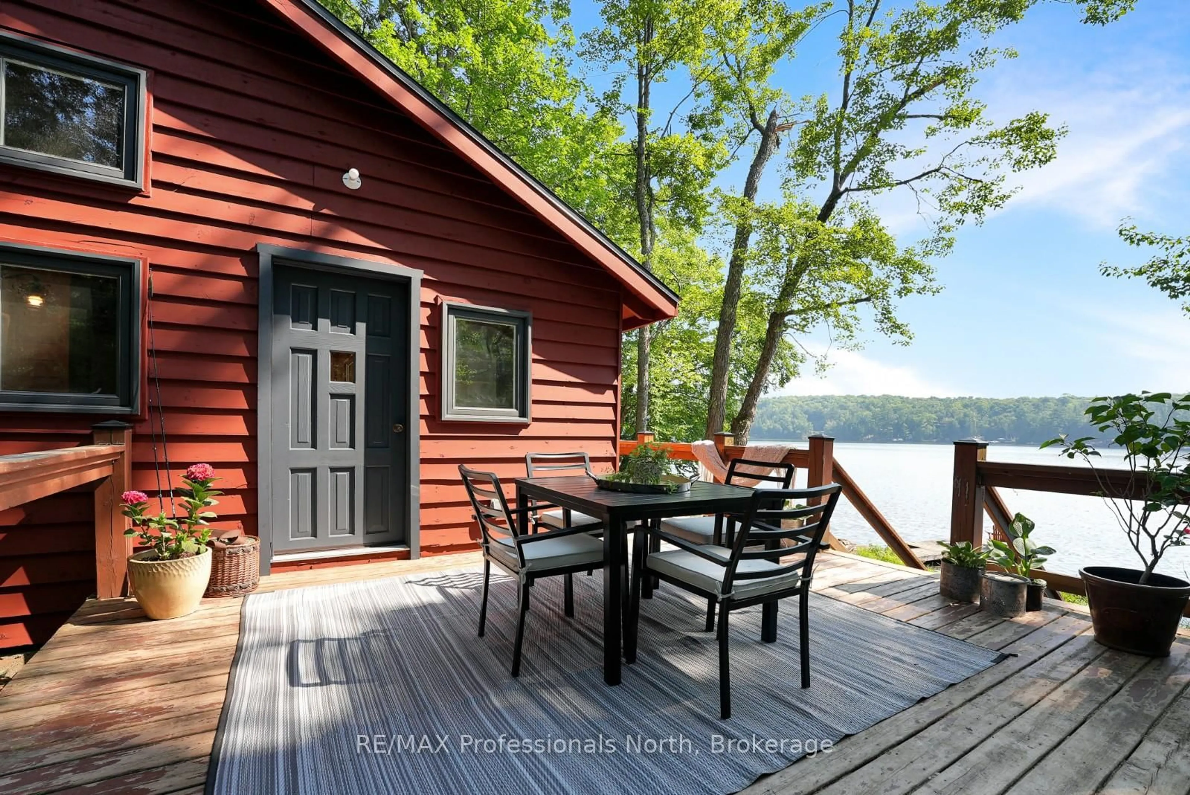 Patio, water/lake/river/ocean view for 1414 Tennyson Rd, Minden Hills Ontario K0M 2K0