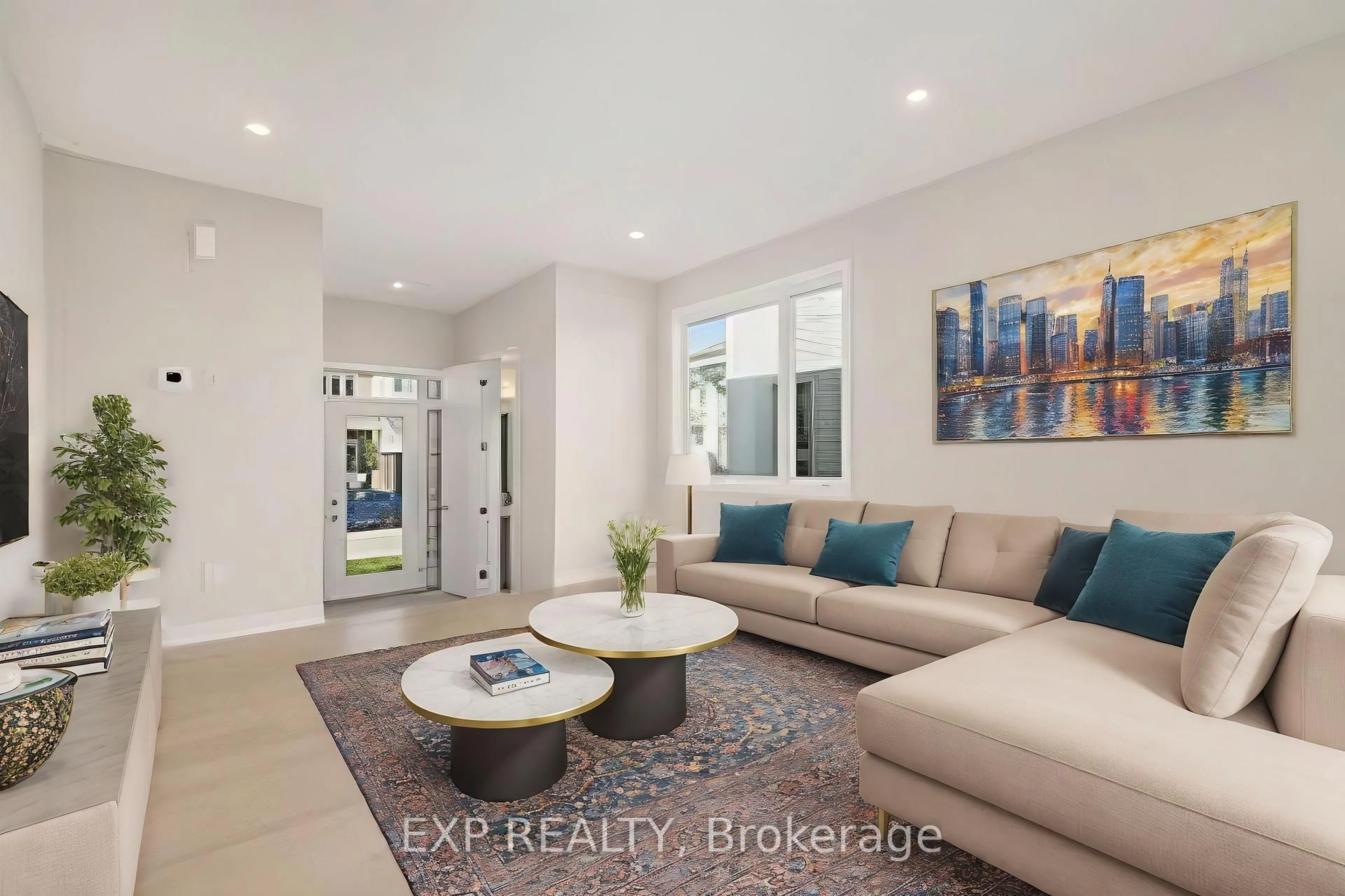 Living room with furniture, ceramic/tile floor for 98 PIZZICATO St, Ottawa Ontario K1C 7G4