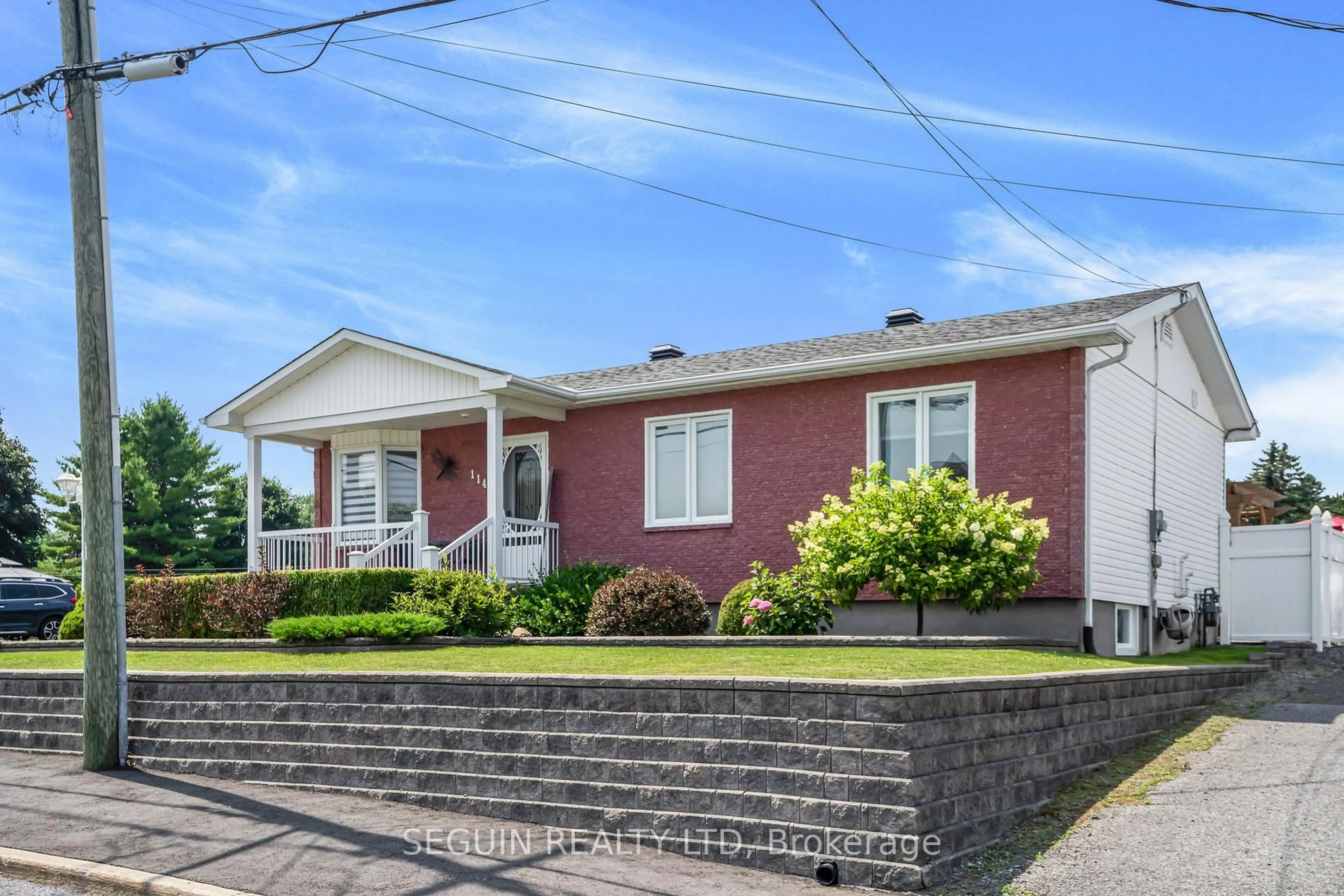 Home with brick exterior material, street for 114 Stanley Ave, Champlain Ontario K0B 1R0