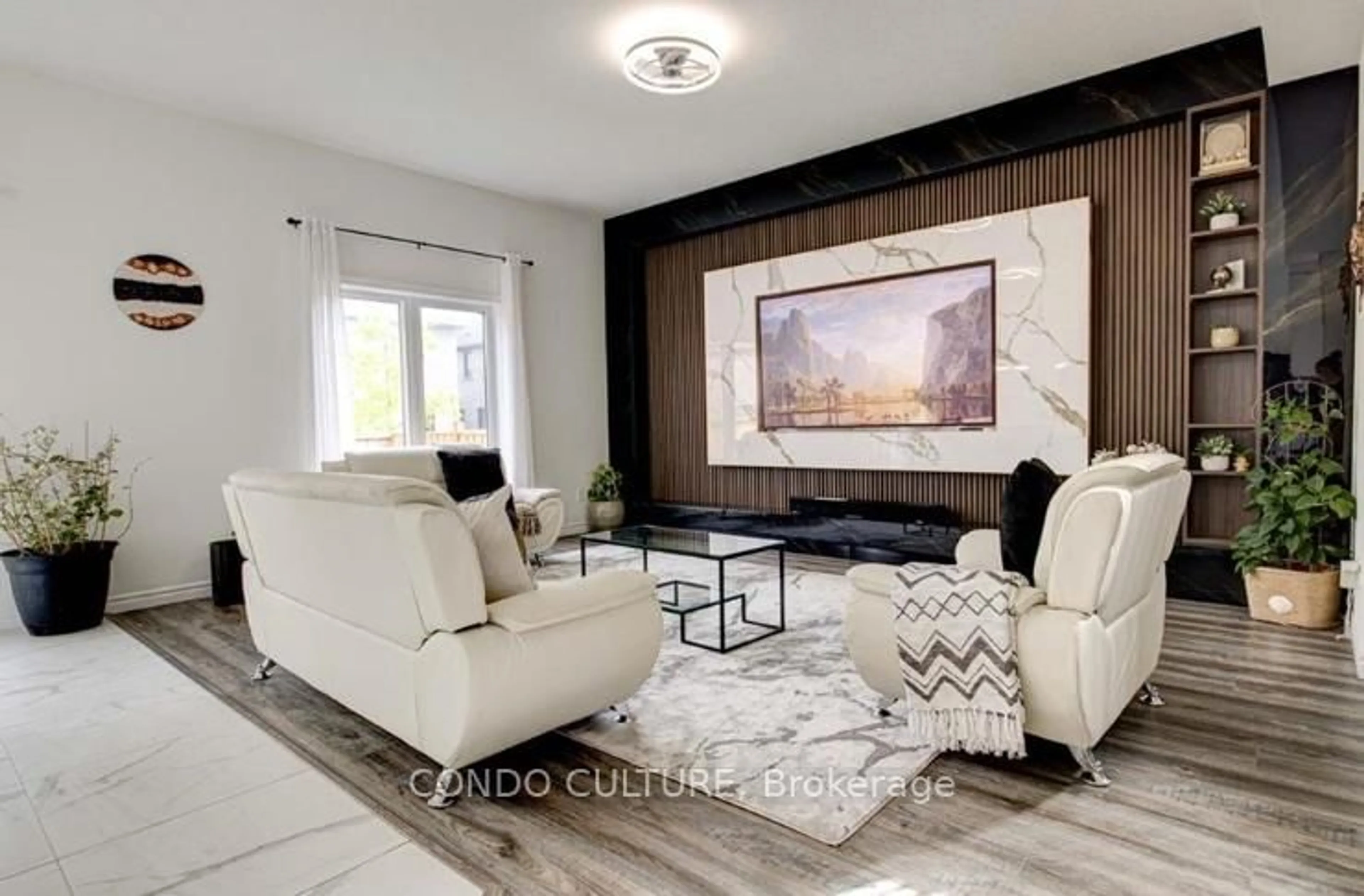 Living room with furniture, ceramic/tile floor for 28 Sass Cres, Brant Ontario N3L 0E9