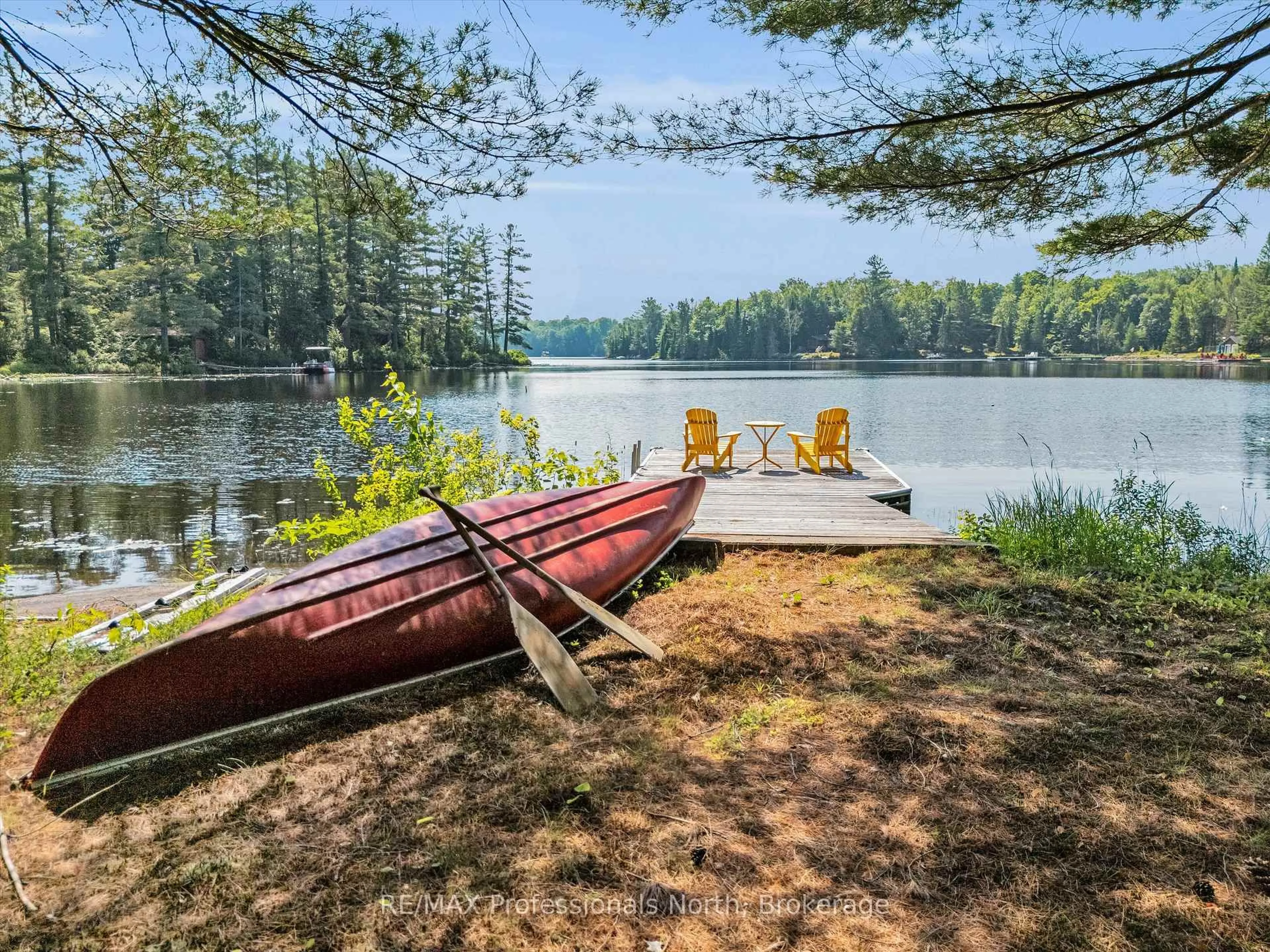 Patio, water/lake/river/ocean view for 1122 Pine Lake Shores Rd, Bracebridge Ontario P1L 1X3