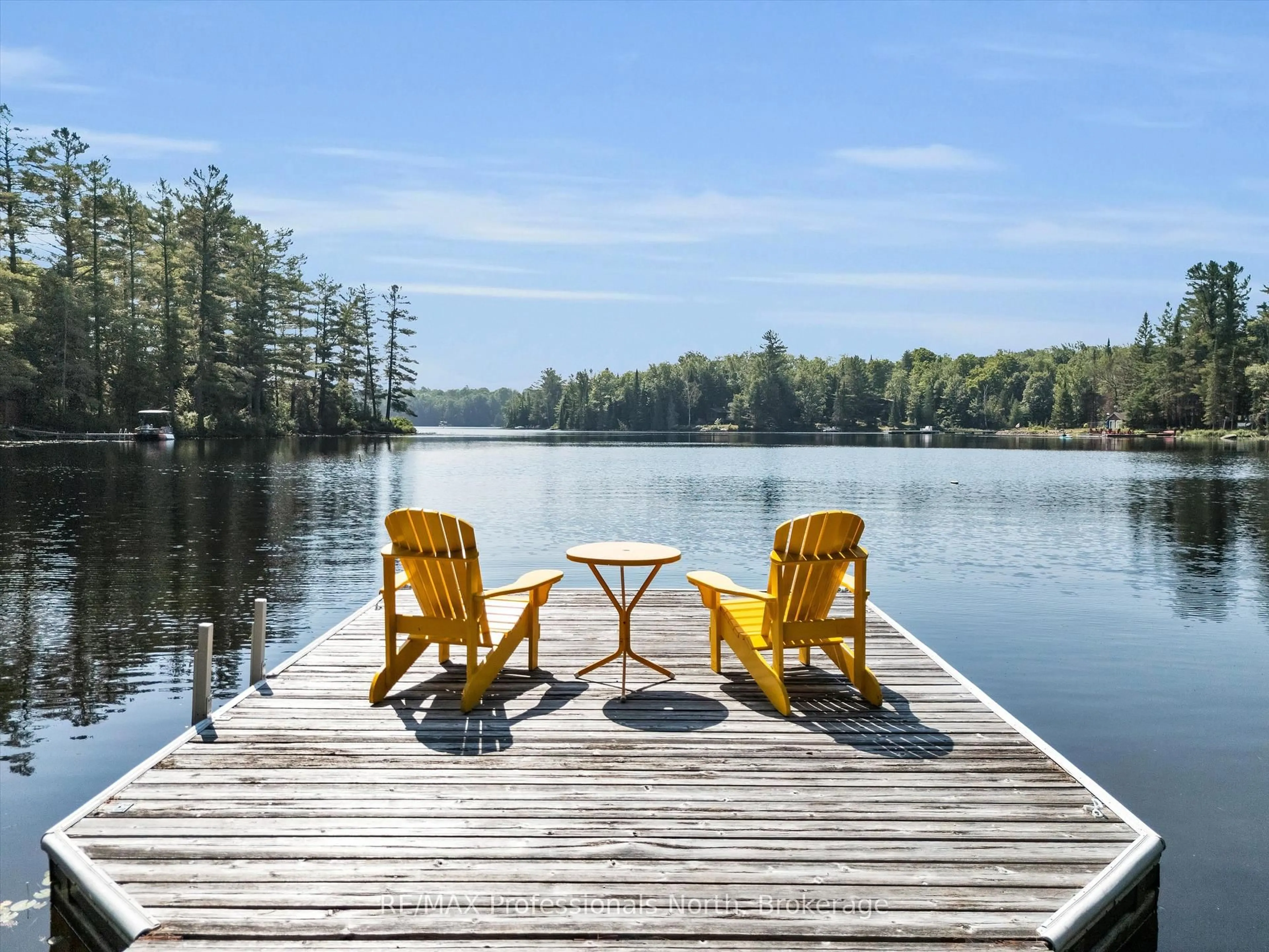 Patio, water/lake/river/ocean view for 1122 Pine Lake Shores Rd, Bracebridge Ontario P1L 1X3