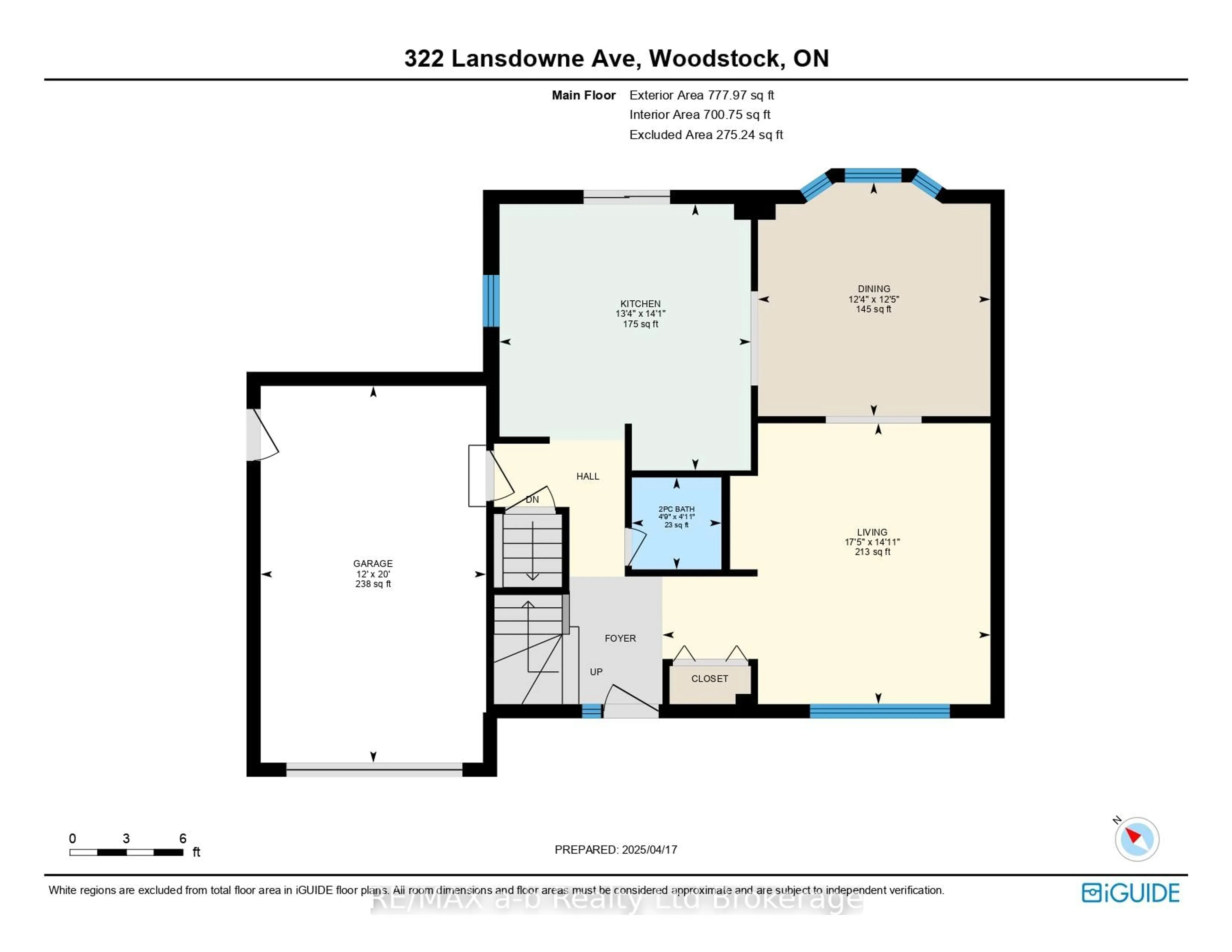 Floor plan for 322 Lansdowne Ave, Woodstock Ontario N4T 1M8