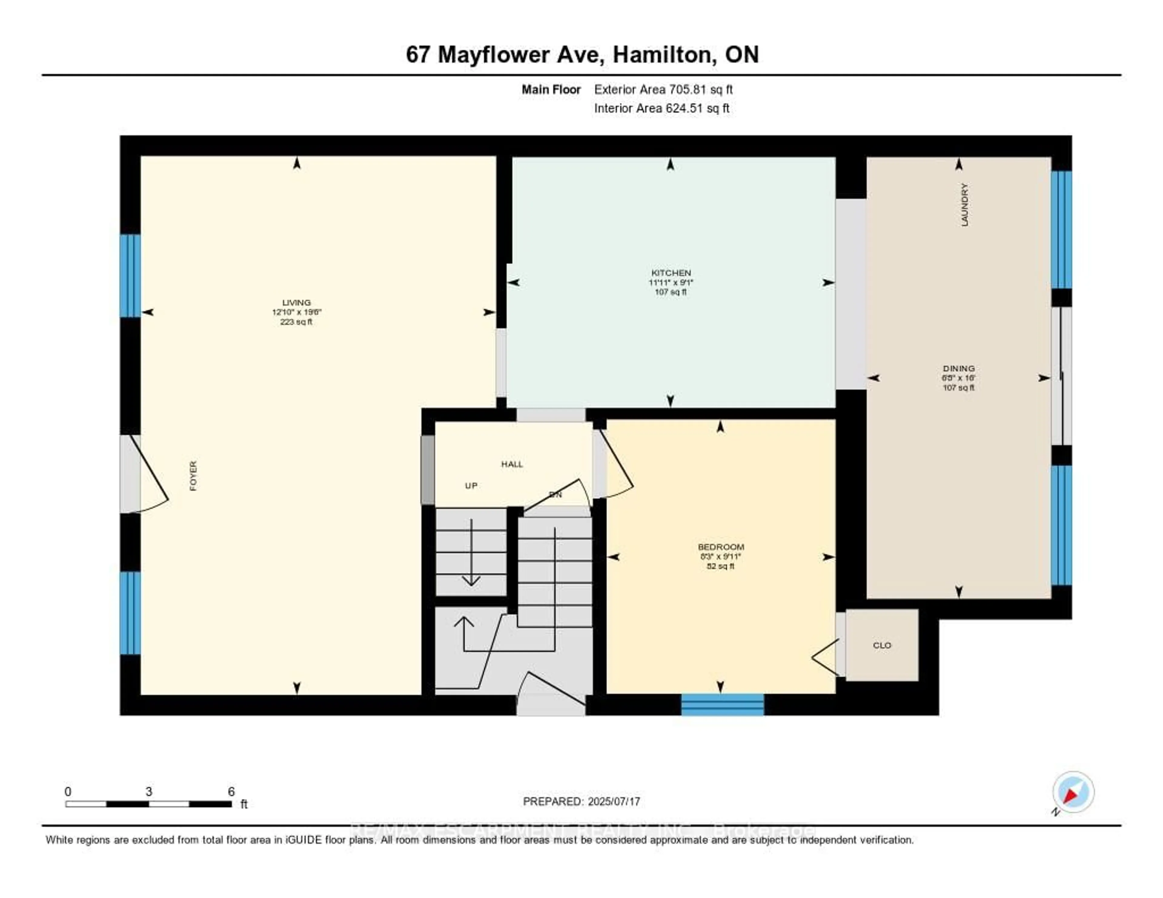 Floor plan for 67 Mayflower Ave, Hamilton Ontario L8L 2K5