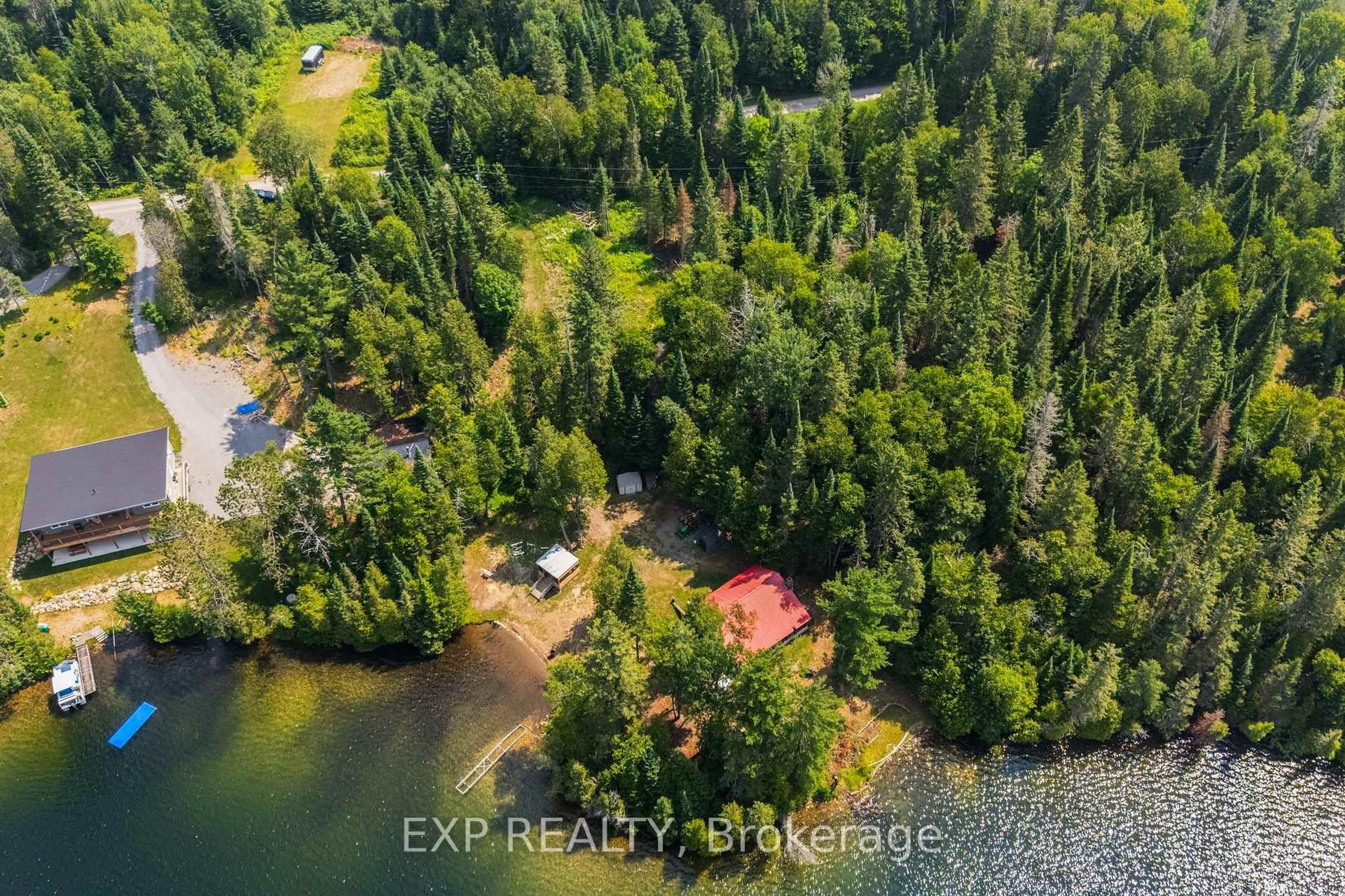 A pic from outside/outdoor area/front of a property/back of a property/a pic from drone, water/lake/river/ocean view for 366 HOLLY Lane, Killaloe Ontario K0J 2A0