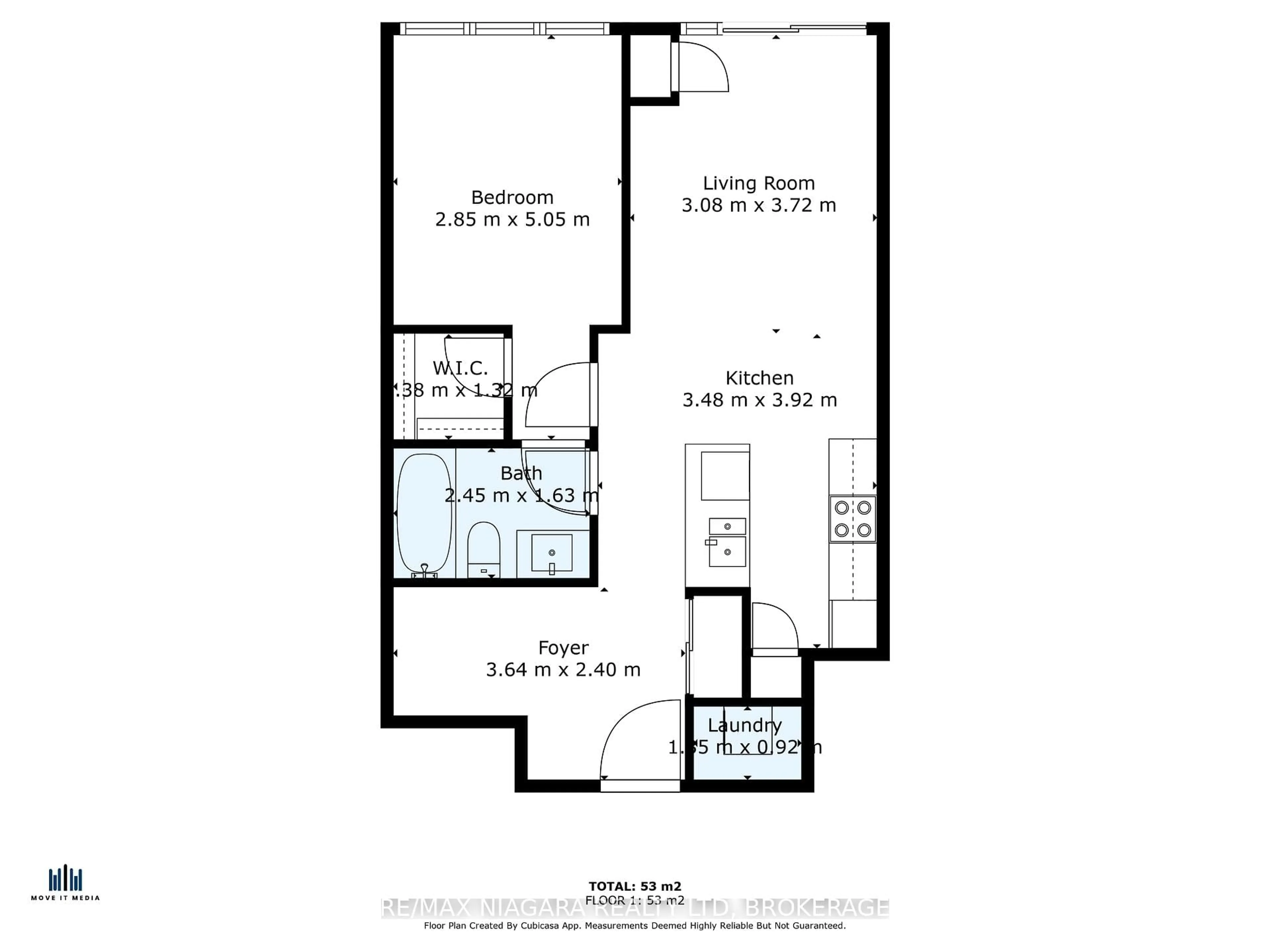 Floor plan for 550 North Service Rd #1202, Grimsby Ontario L3M 0H9
