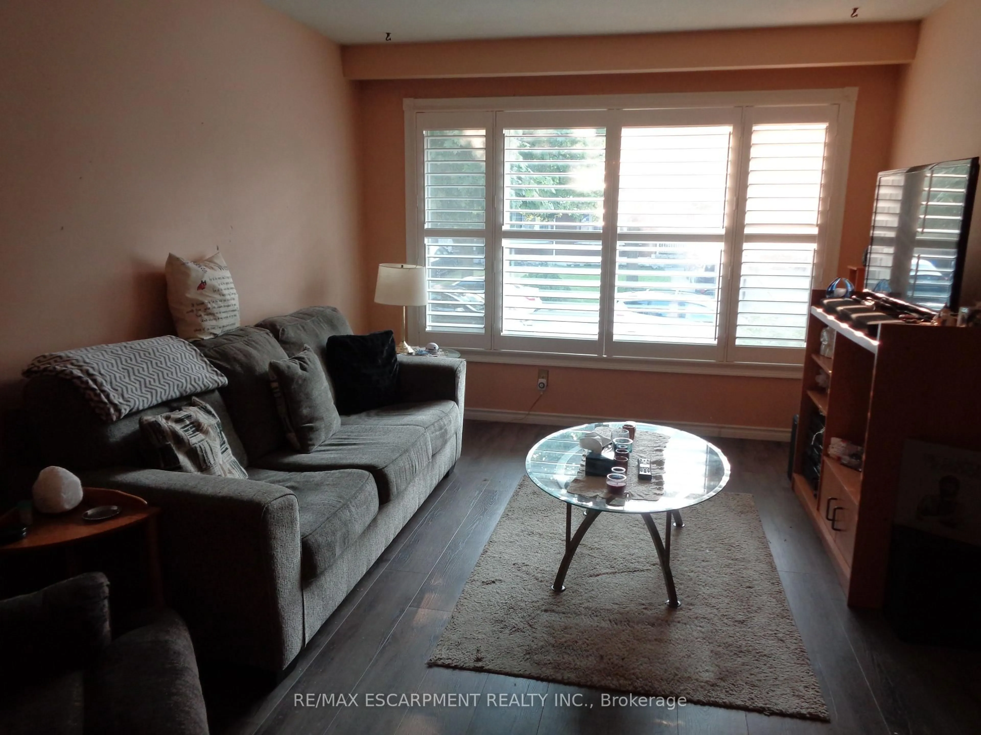 Living room with furniture, wood/laminate floor for 41 Rita Ave, Hamilton Ontario L8W 1M4