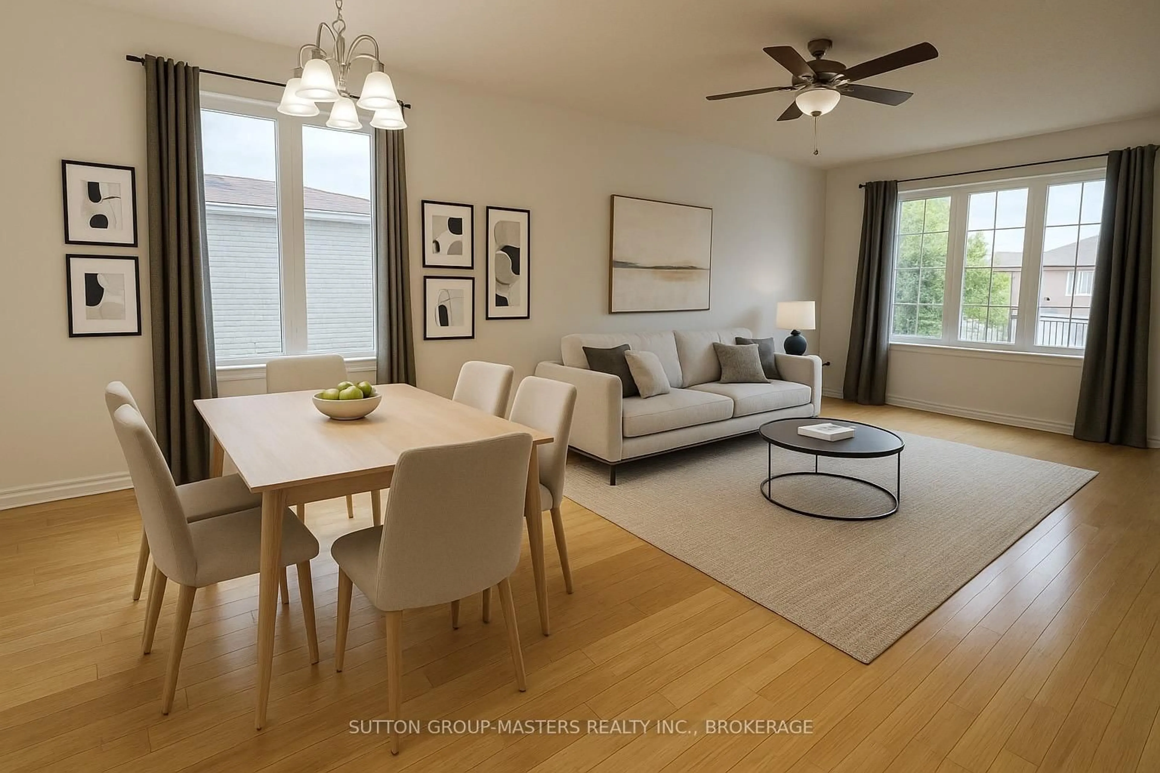 Living room with furniture, wood/laminate floor for 112 Briceland St, Kingston Ontario K7K 7L2