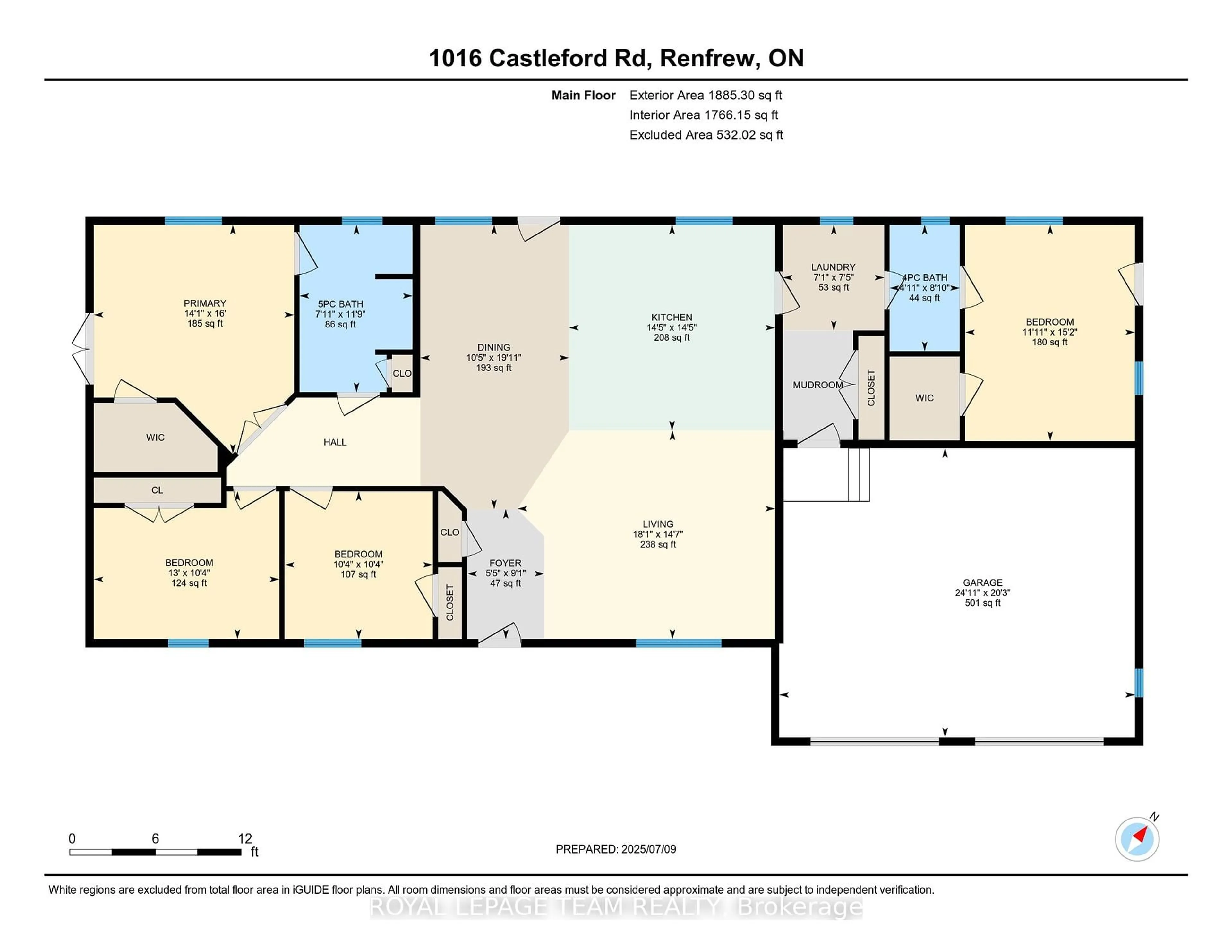 Floor plan for 1016 Castleford Rd, Renfrew Ontario K7V 3Z8