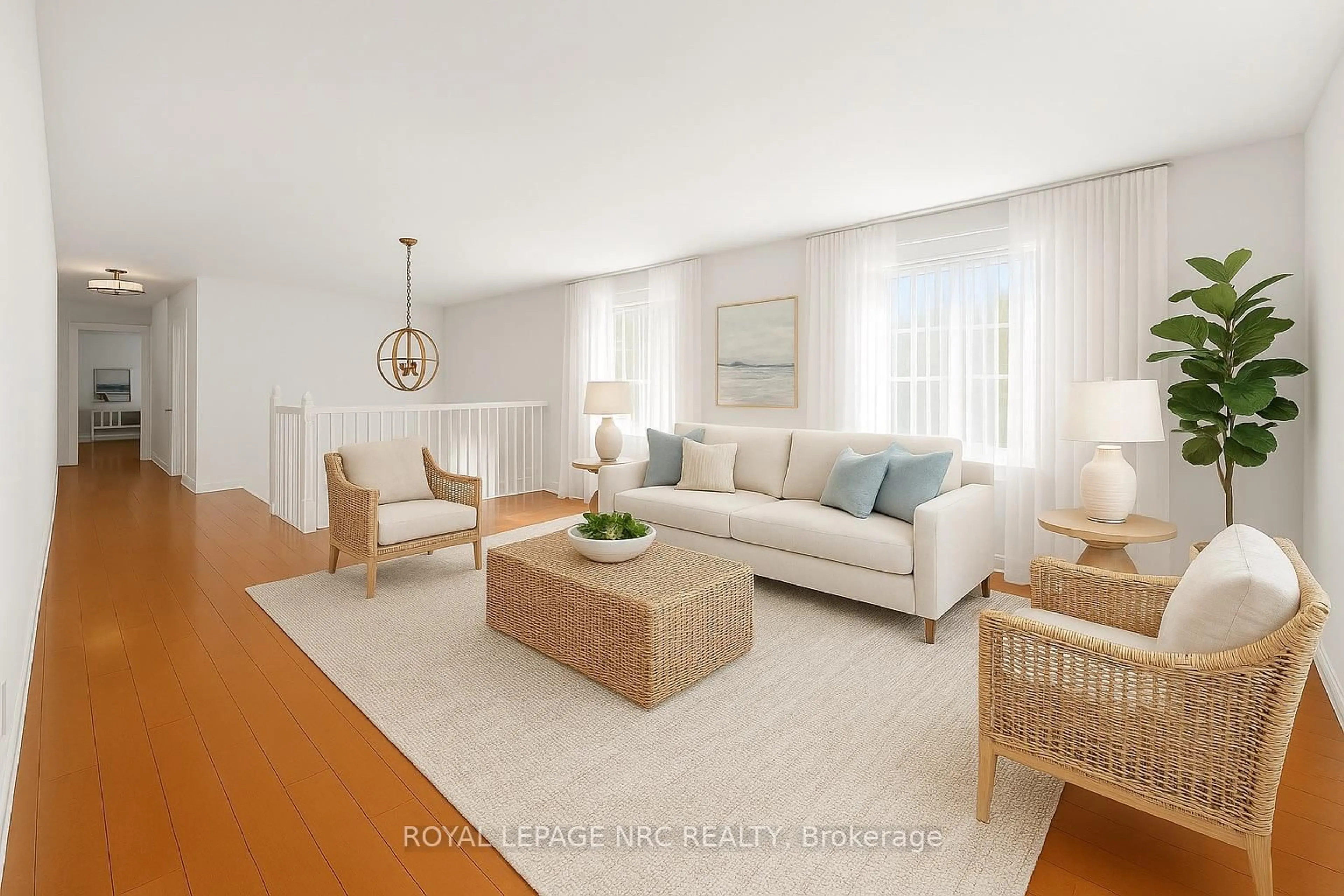 Living room with furniture, wood/laminate floor for 725 Parkdale Ave, Fort Erie Ontario L2A 5B7