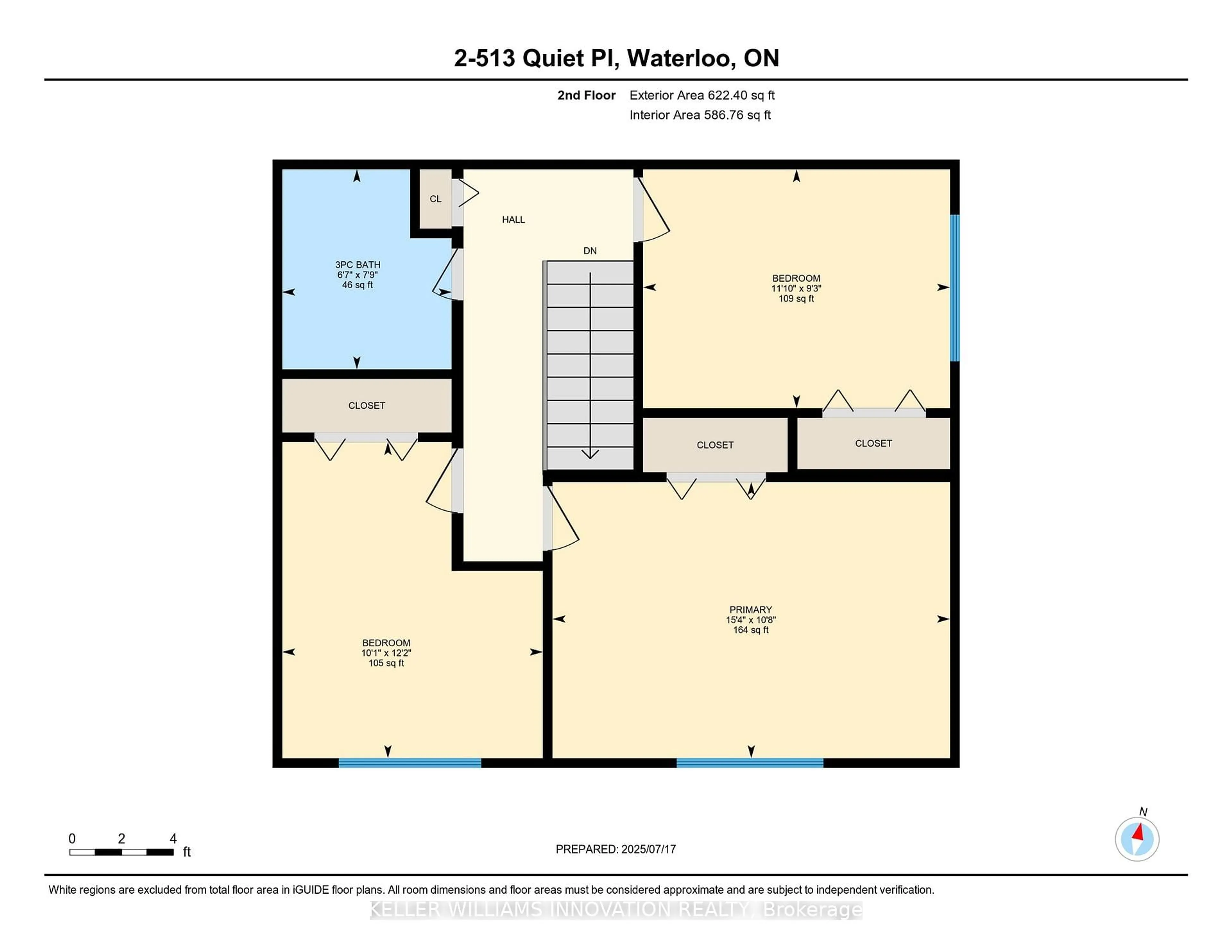 Floor plan for 513 Quiet Pl #2, Waterloo Ontario N2L 5L6