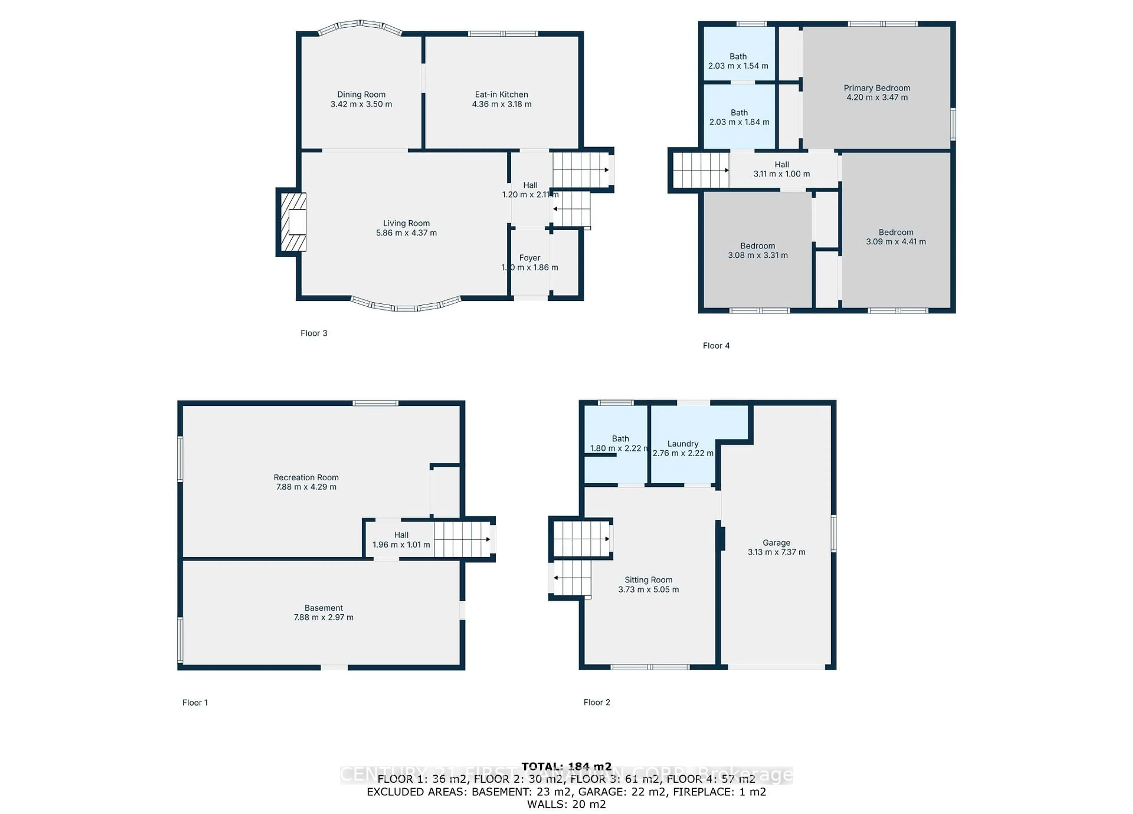 Floor plan for 39 Torrington Cres, London South Ontario N6C 2V8