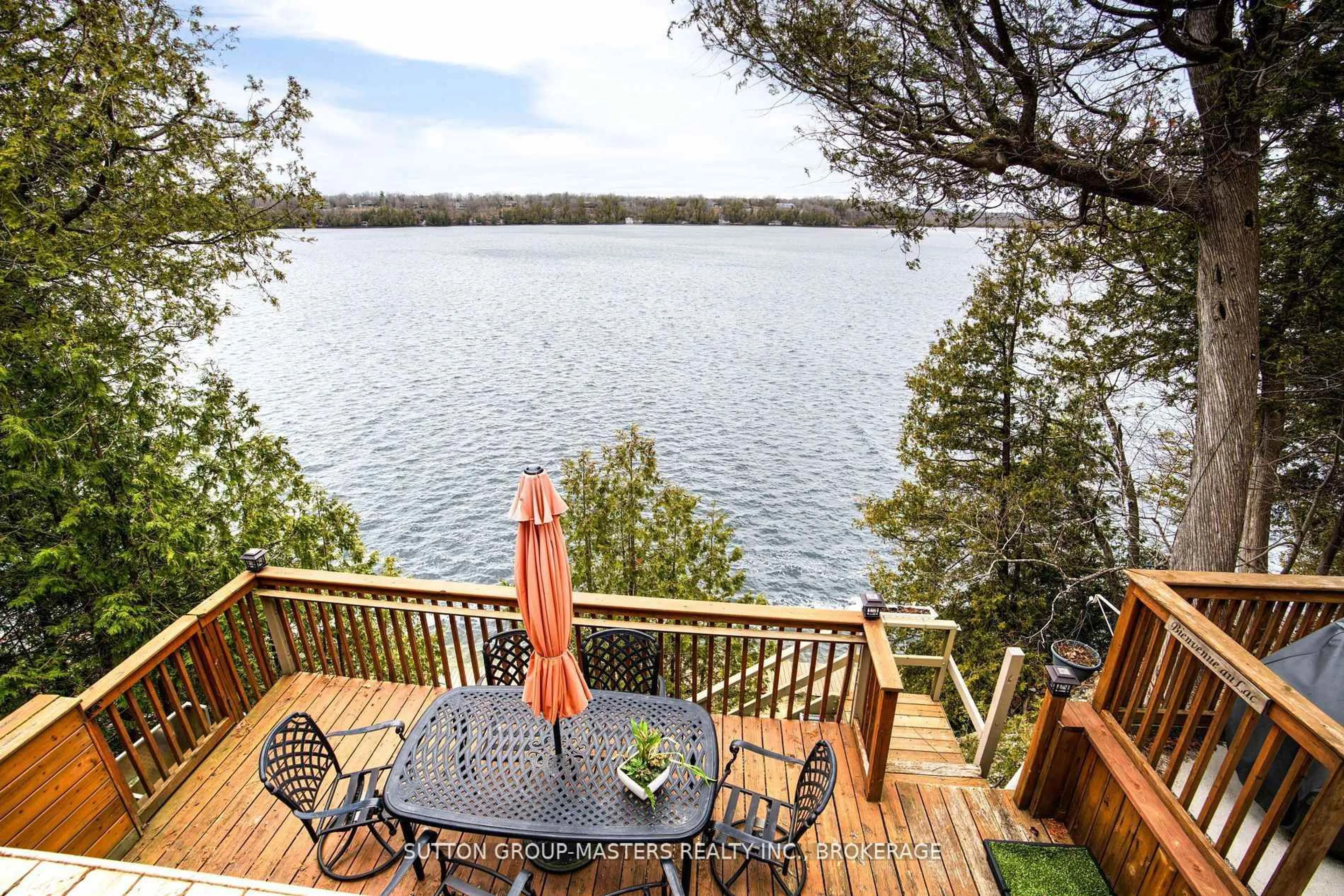 Patio, water/lake/river/ocean view for 4496 Red Maple Lane, Inverary Ontario K0H 1X0