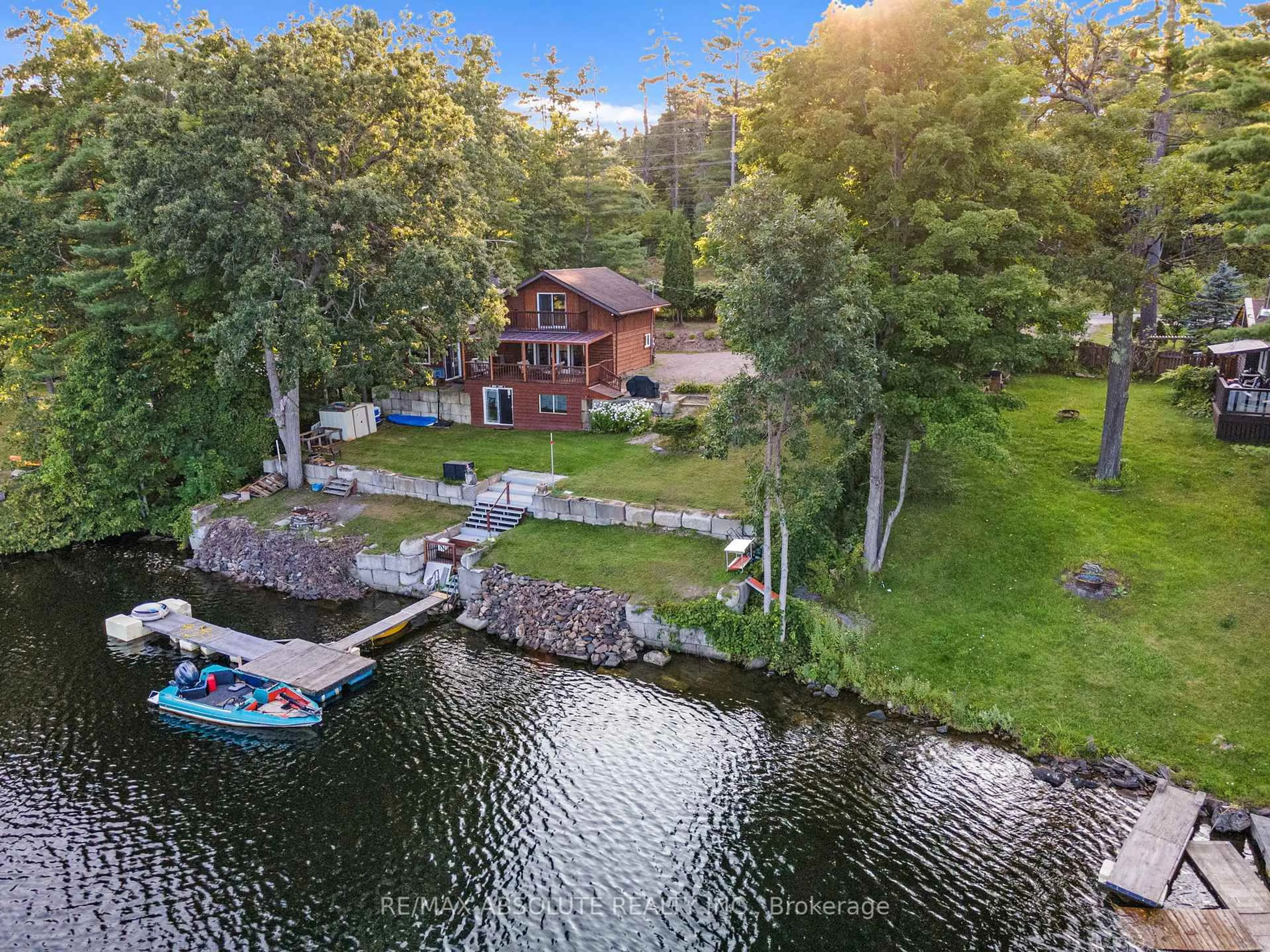 A pic from outside/outdoor area/front of a property/back of a property/a pic from drone, water/lake/river/ocean view for 3577 CALABOGIE Rd, Calabogie Ontario K0J 1H0