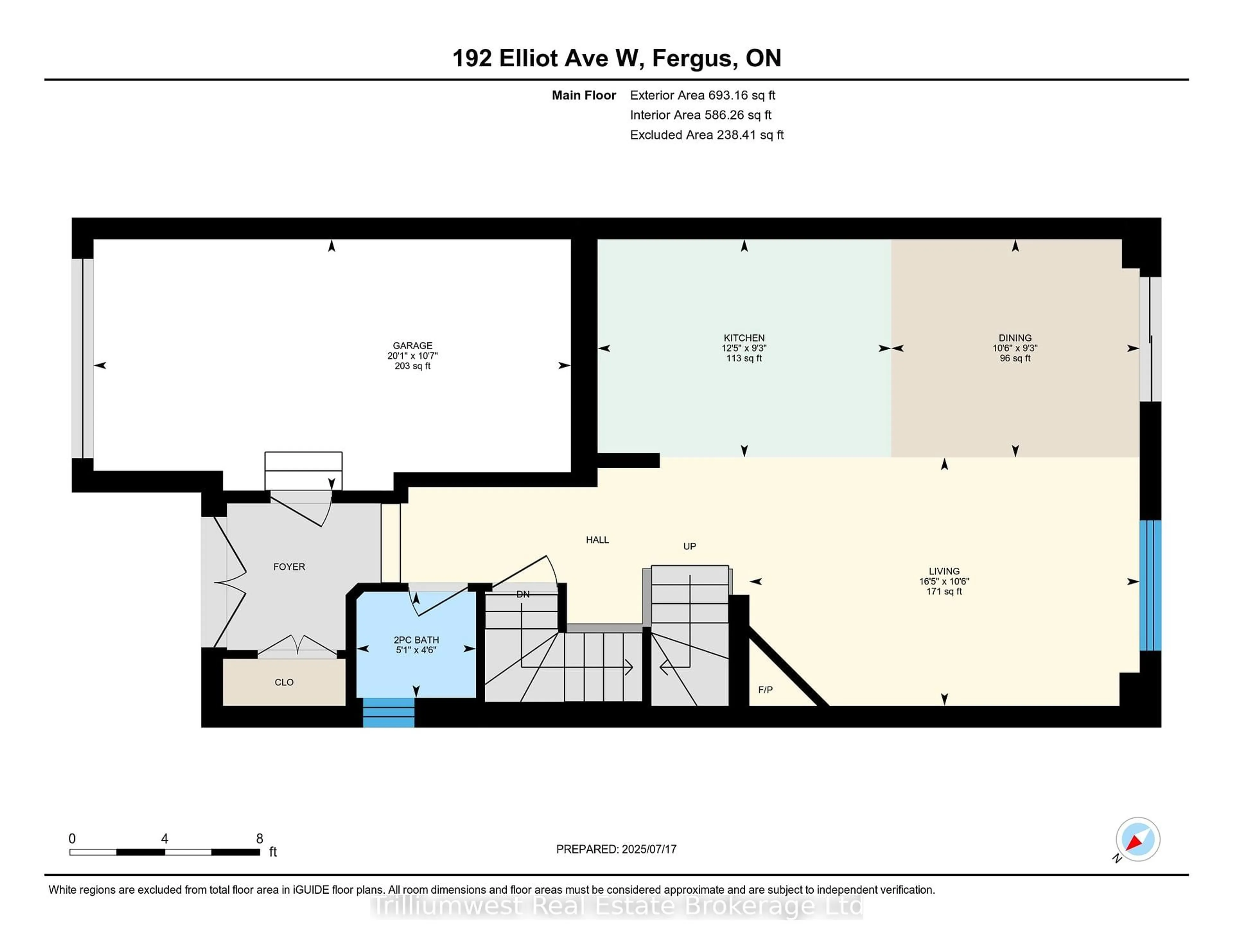 Floor plan for 192 Elliot Ave, Centre Wellington Ontario N1M 0J5