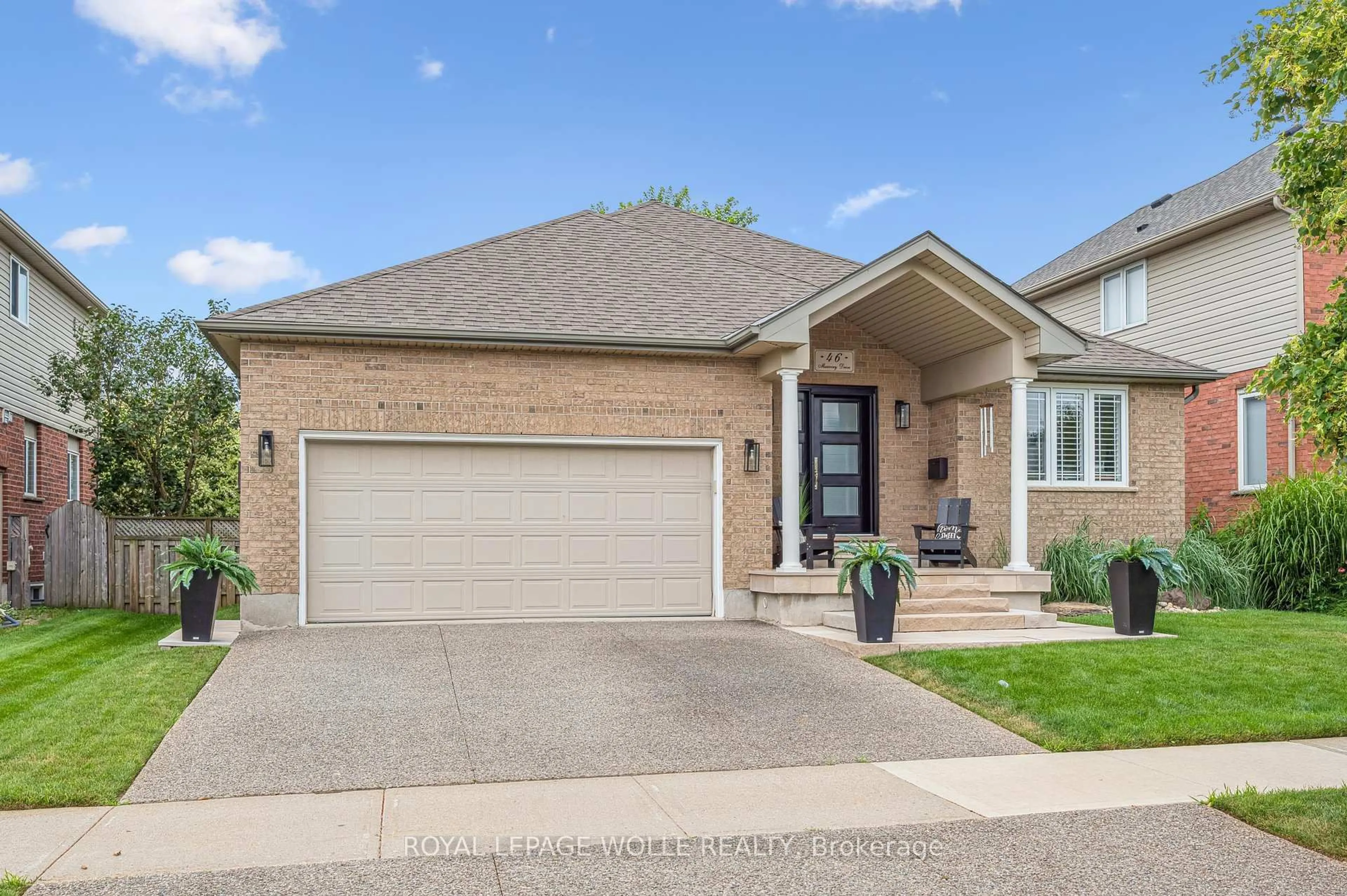 Home with brick exterior material, street for 46 Muscovey Dr, Woolwich Ontario N3B 3M6