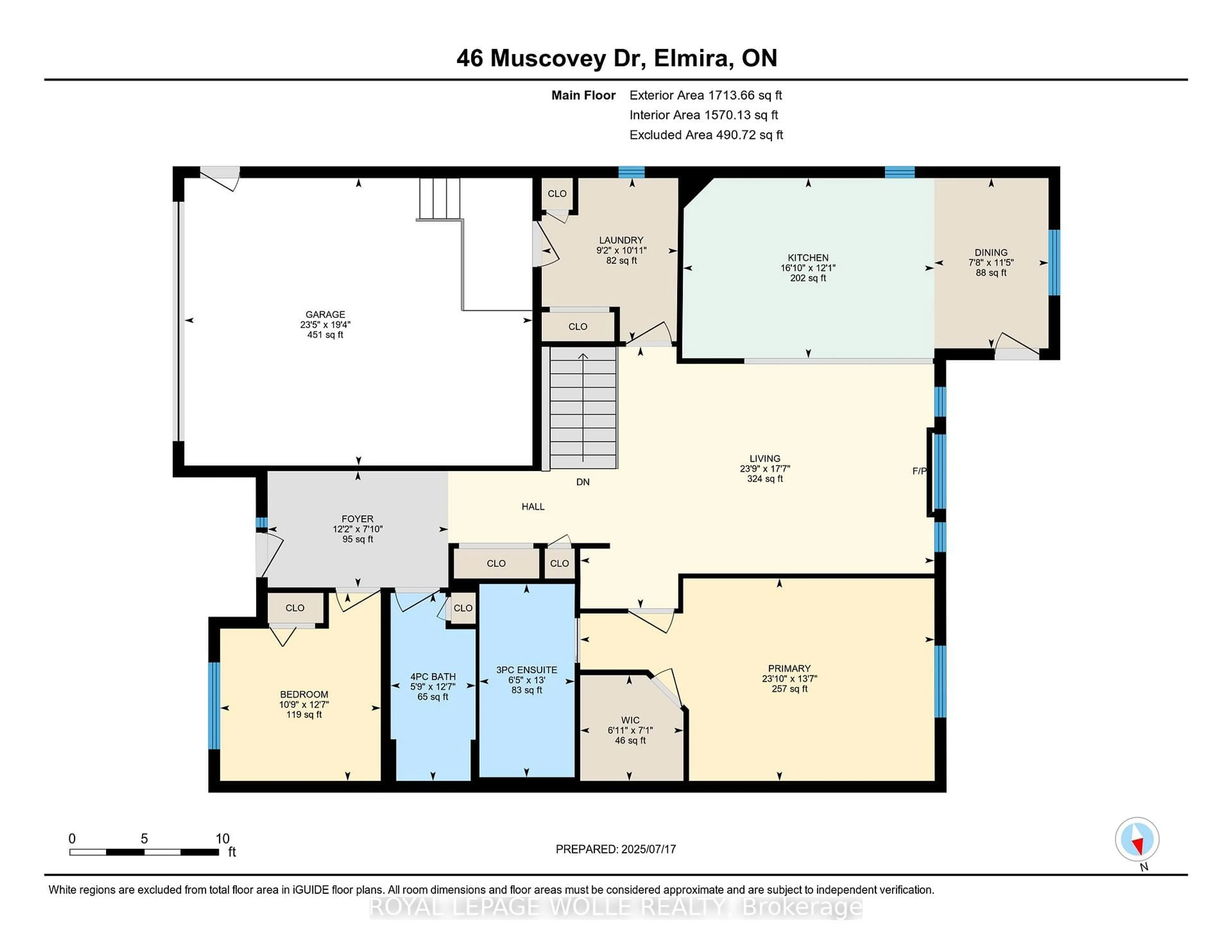 Floor plan for 46 Muscovey Dr, Woolwich Ontario N3B 3M6