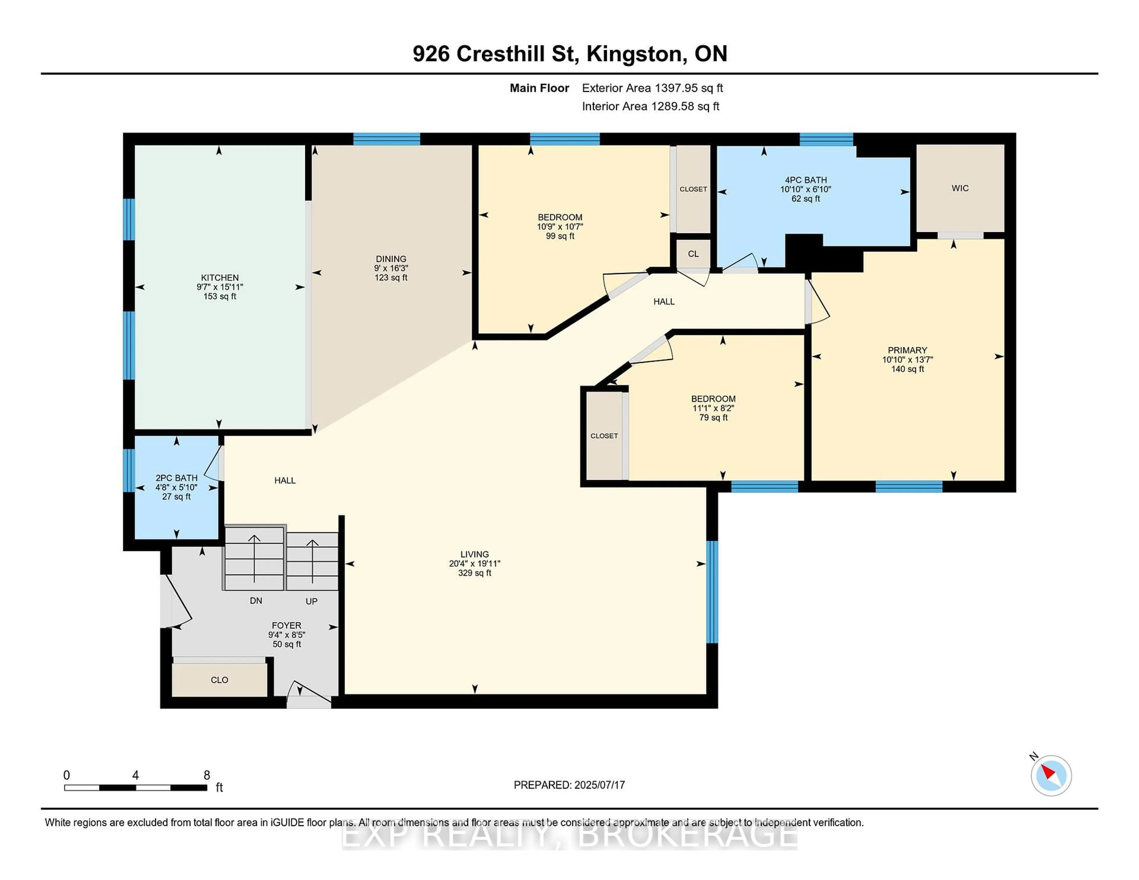 Floor plan for 926 CRESTHILL St, Kingston Ontario K7P 1H7