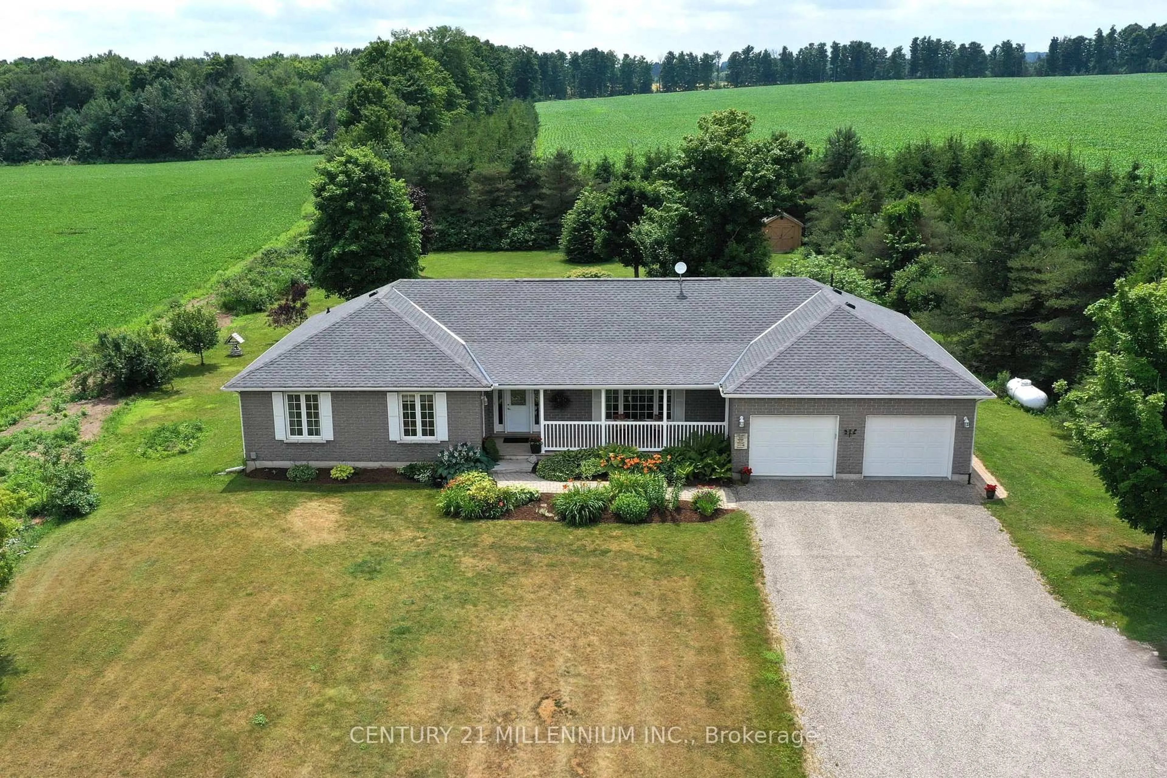 A pic from outside/outdoor area/front of a property/back of a property/a pic from drone, unknown for 231120 County Road 24, East Garafraxa Ontario L9W 7B8