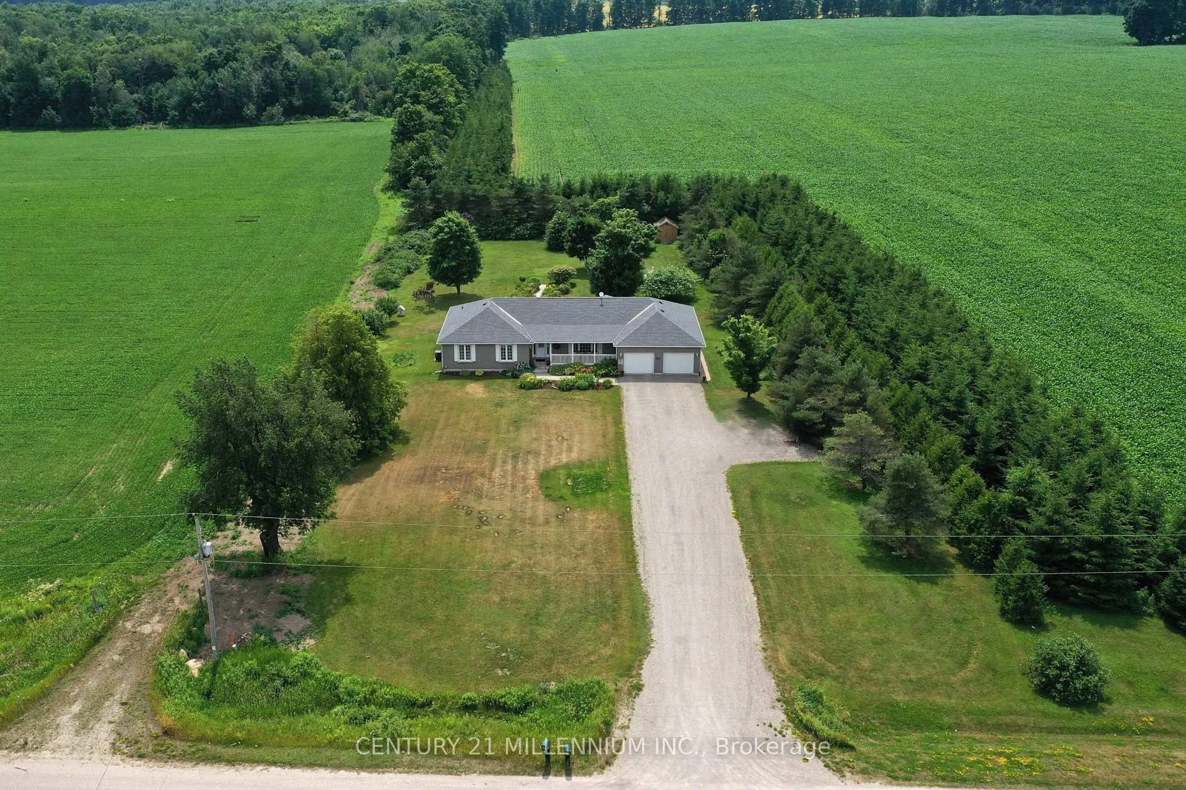 A pic from outside/outdoor area/front of a property/back of a property/a pic from drone, unknown for 231120 County Road 24, East Garafraxa Ontario L9W 7B8
