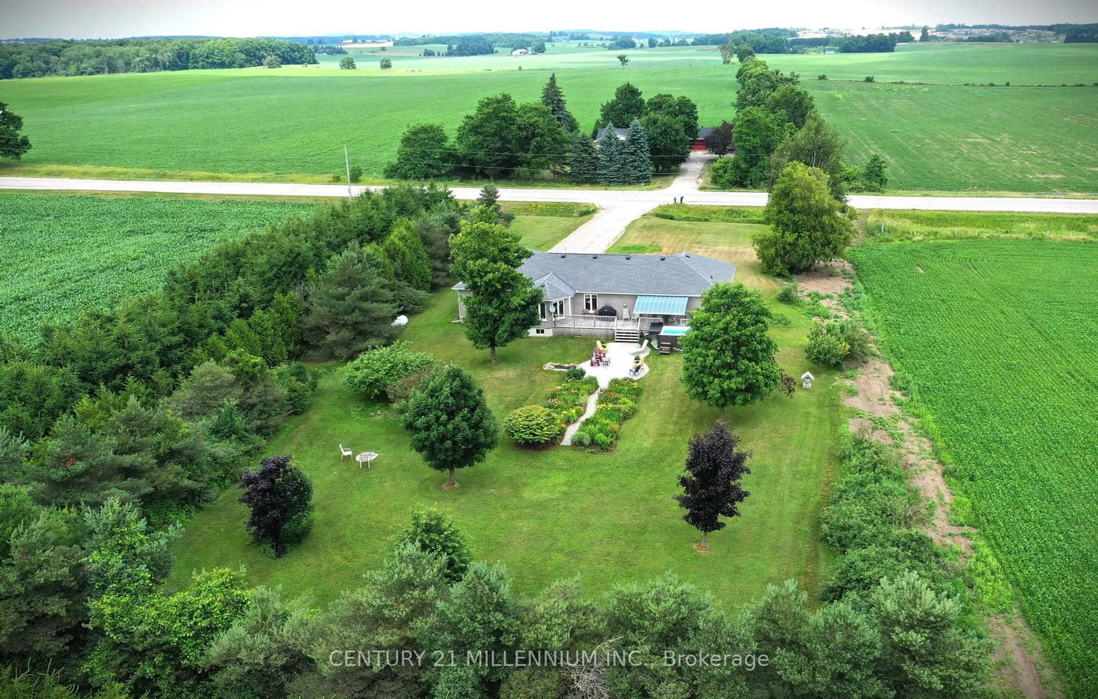A pic from outside/outdoor area/front of a property/back of a property/a pic from drone, unknown for 231120 County Road 24, East Garafraxa Ontario L9W 7B8