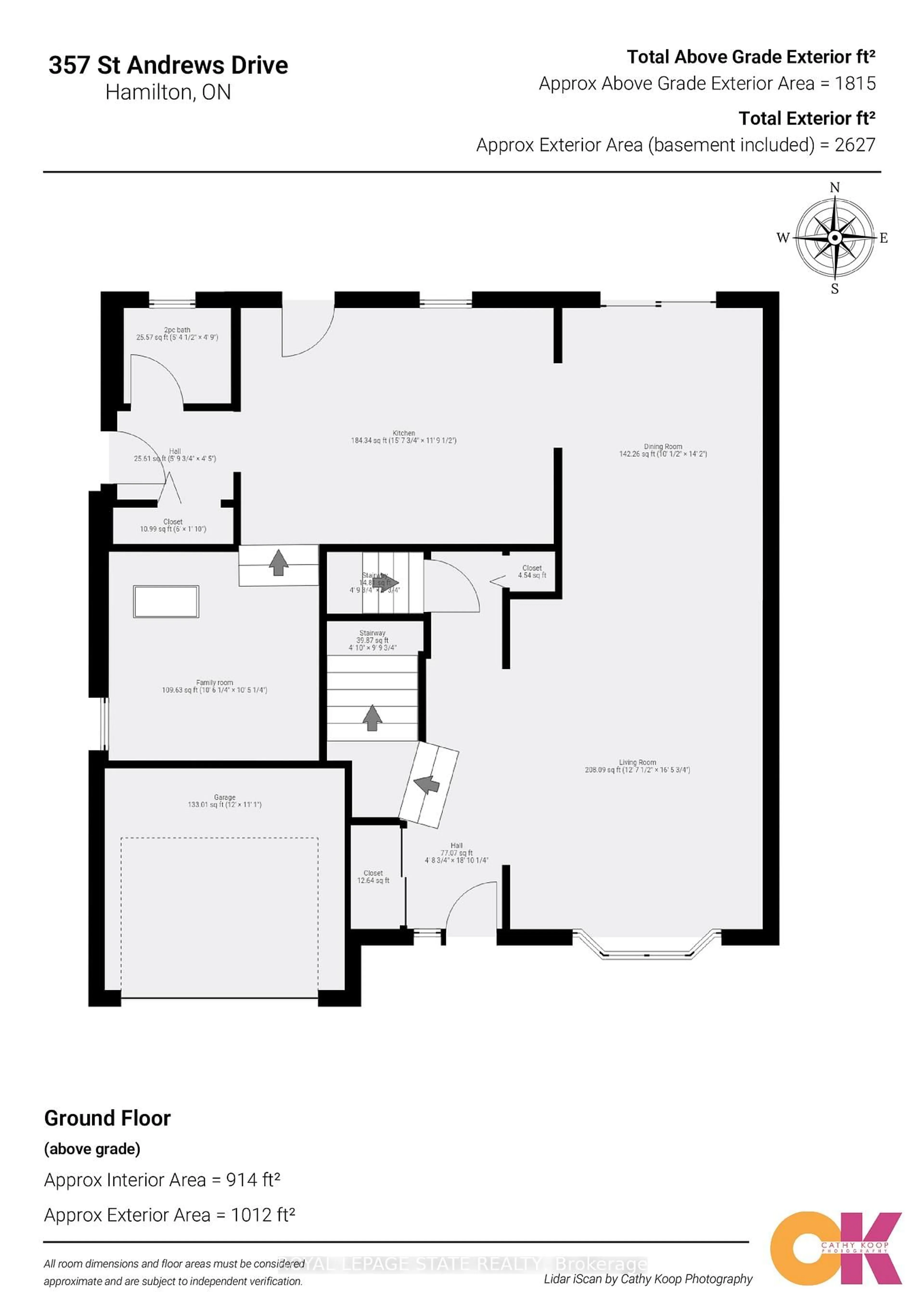 Floor plan for 357 Saint Andrews Dr, Hamilton Ontario L8K 5K6