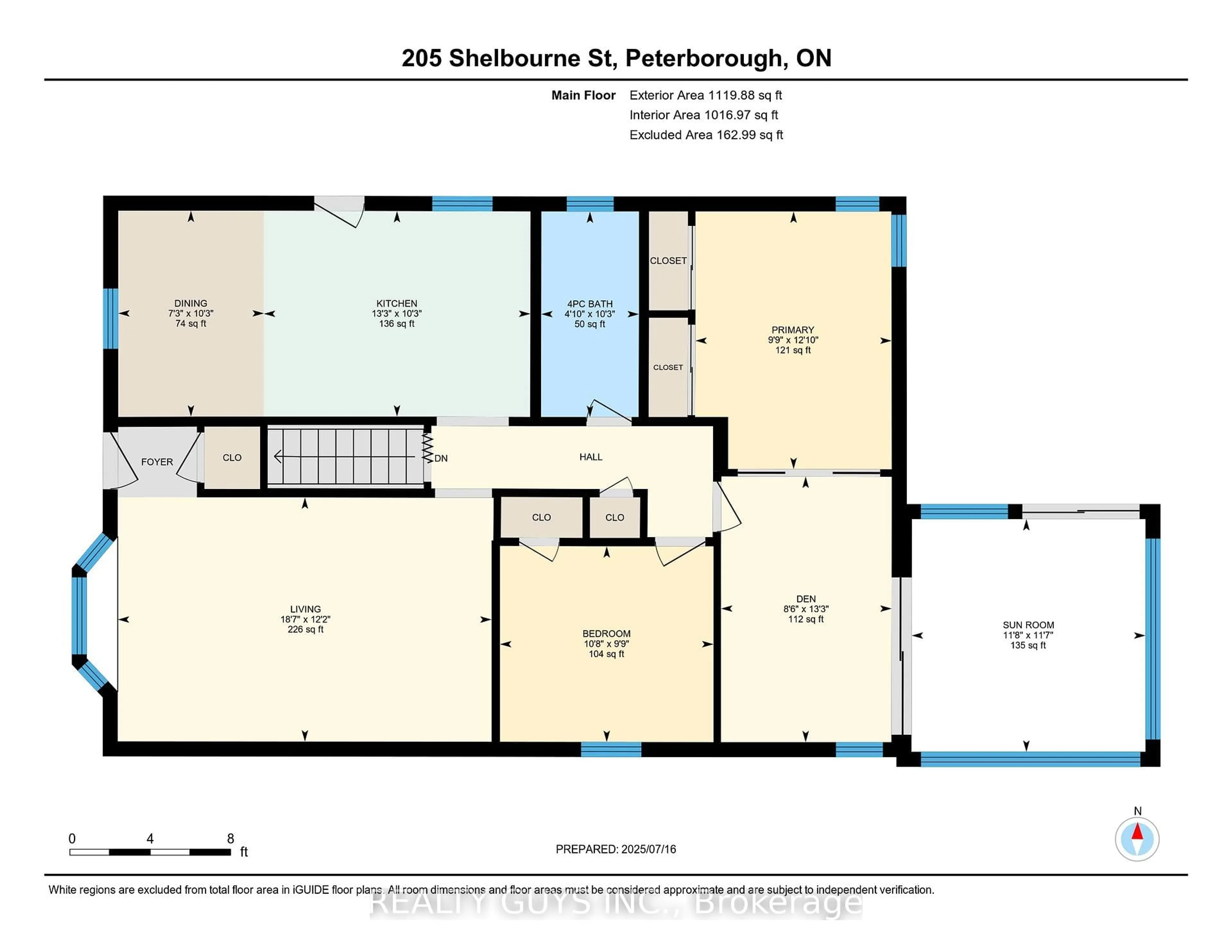 Floor plan for 205 Shelbourne St, Peterborough North Ontario K9H 5K3
