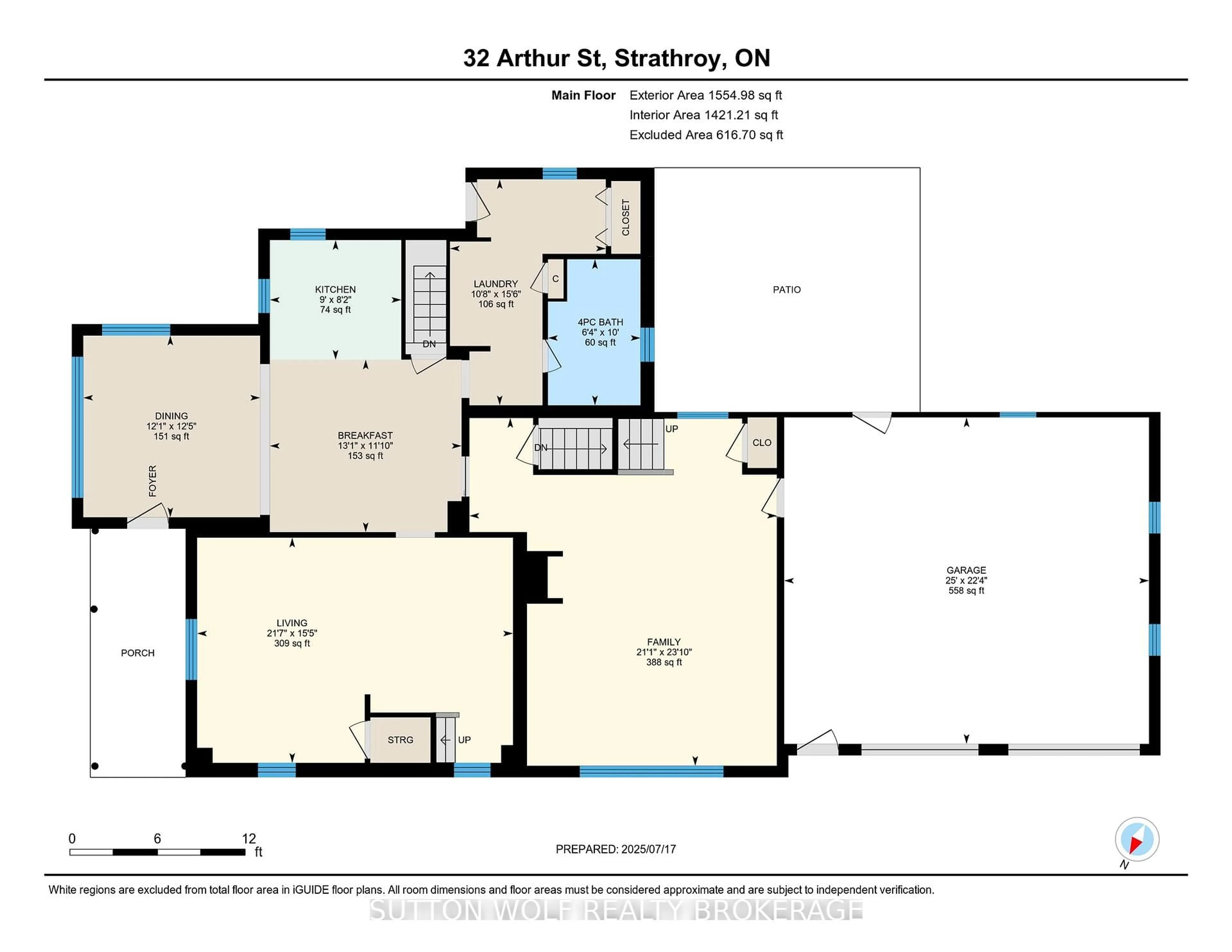 Floor plan for 32 Arthur St, Strathroy-Caradoc Ontario N7G 2H1