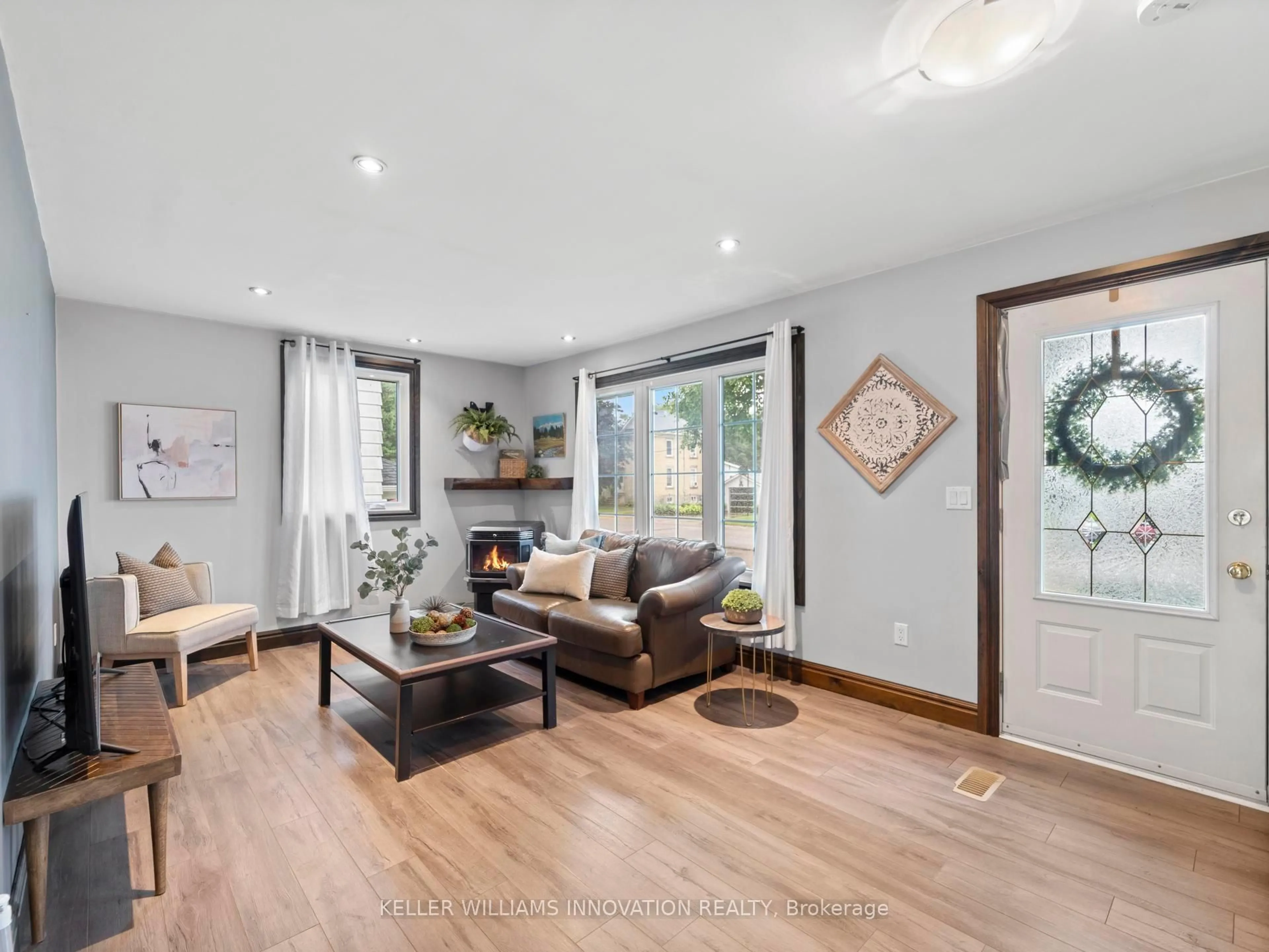 Living room with furniture, wood/laminate floor for 6992 Raglan St, West Perth Ontario N0K 1E0
