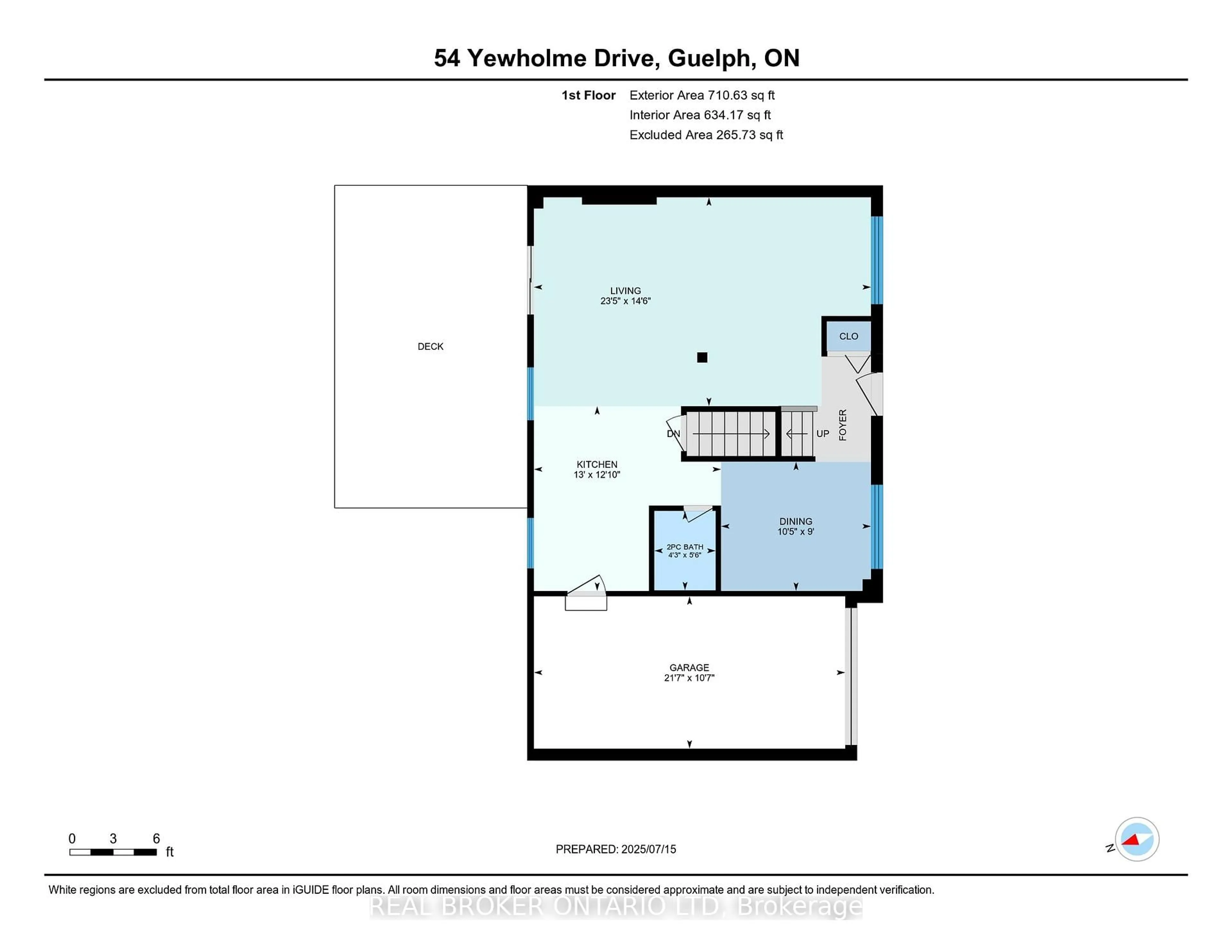 Floor plan for 54 Yewholme Dr, Guelph Ontario N1G 3A4