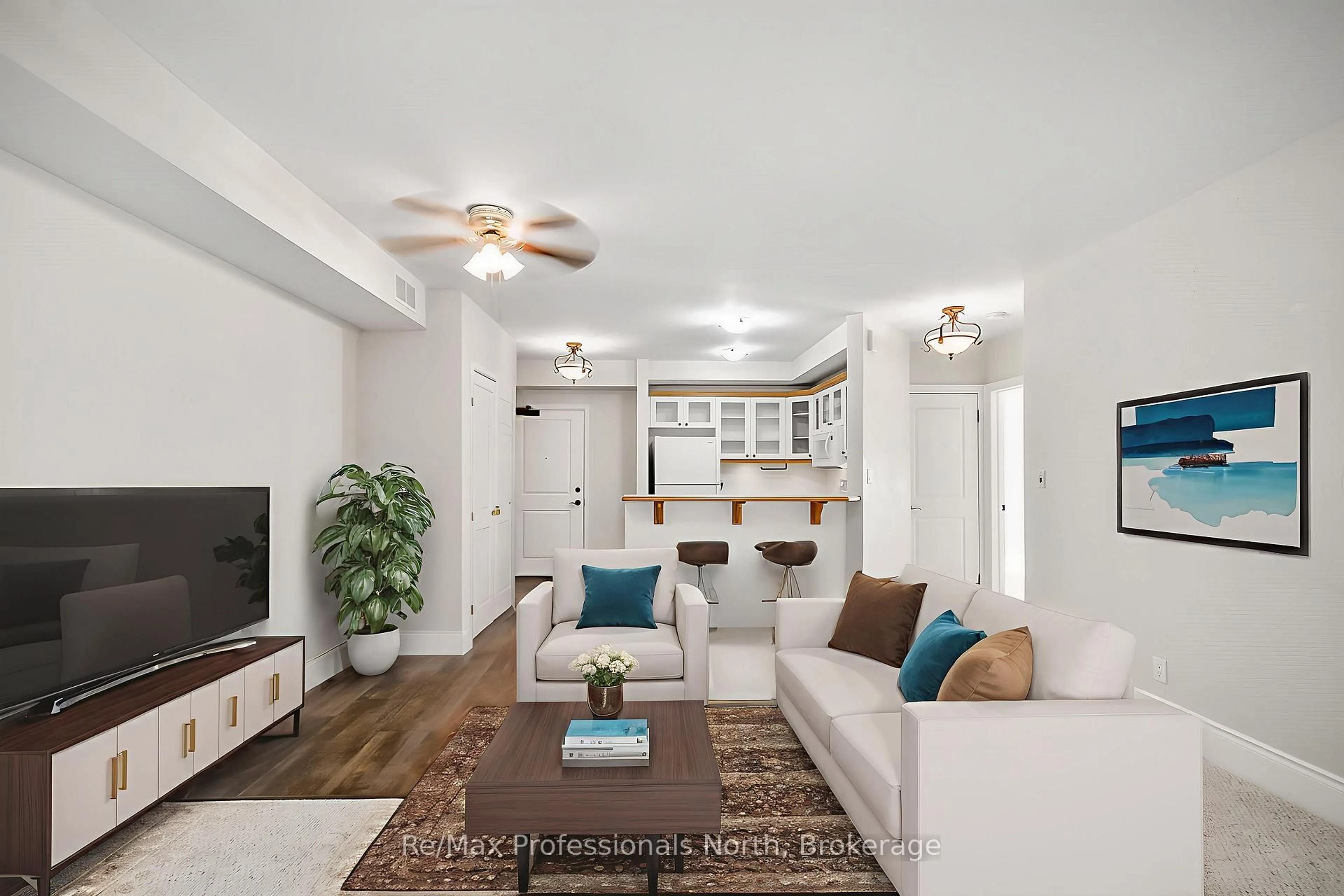 Living room with furniture, unknown for 391 JAMES St #108, Gravenhurst Ontario P1P 0A5