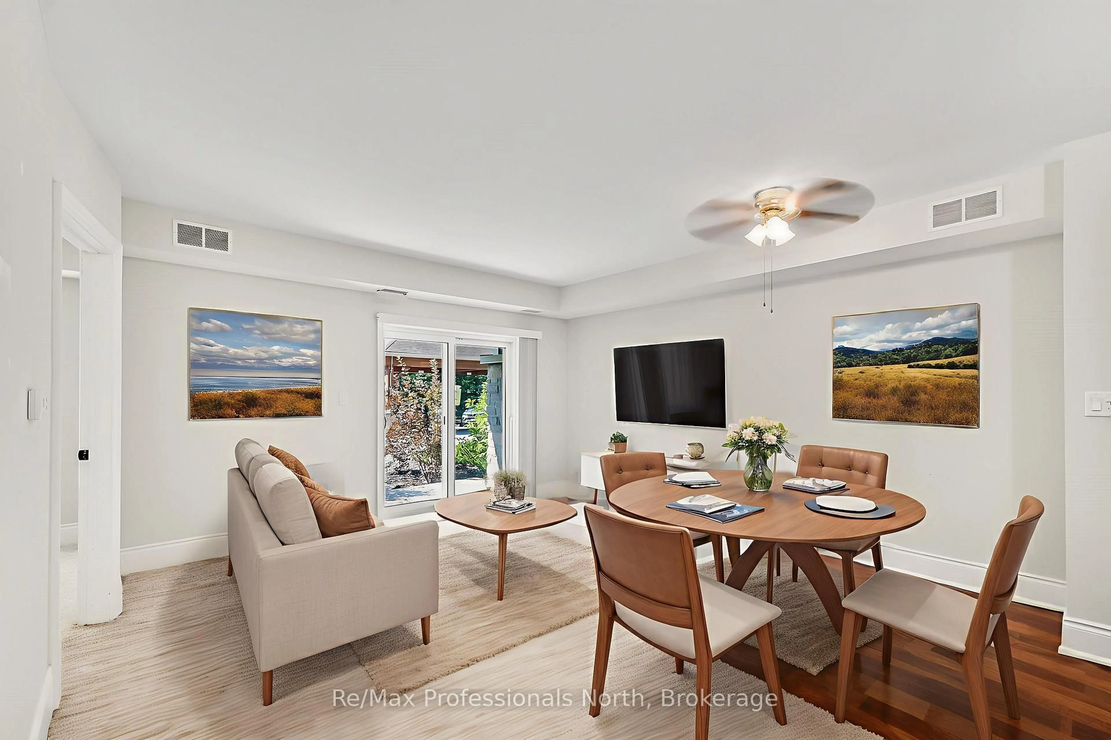 Living room with furniture, ceramic/tile floor for 391 JAMES St #108, Gravenhurst Ontario P1P 0A5