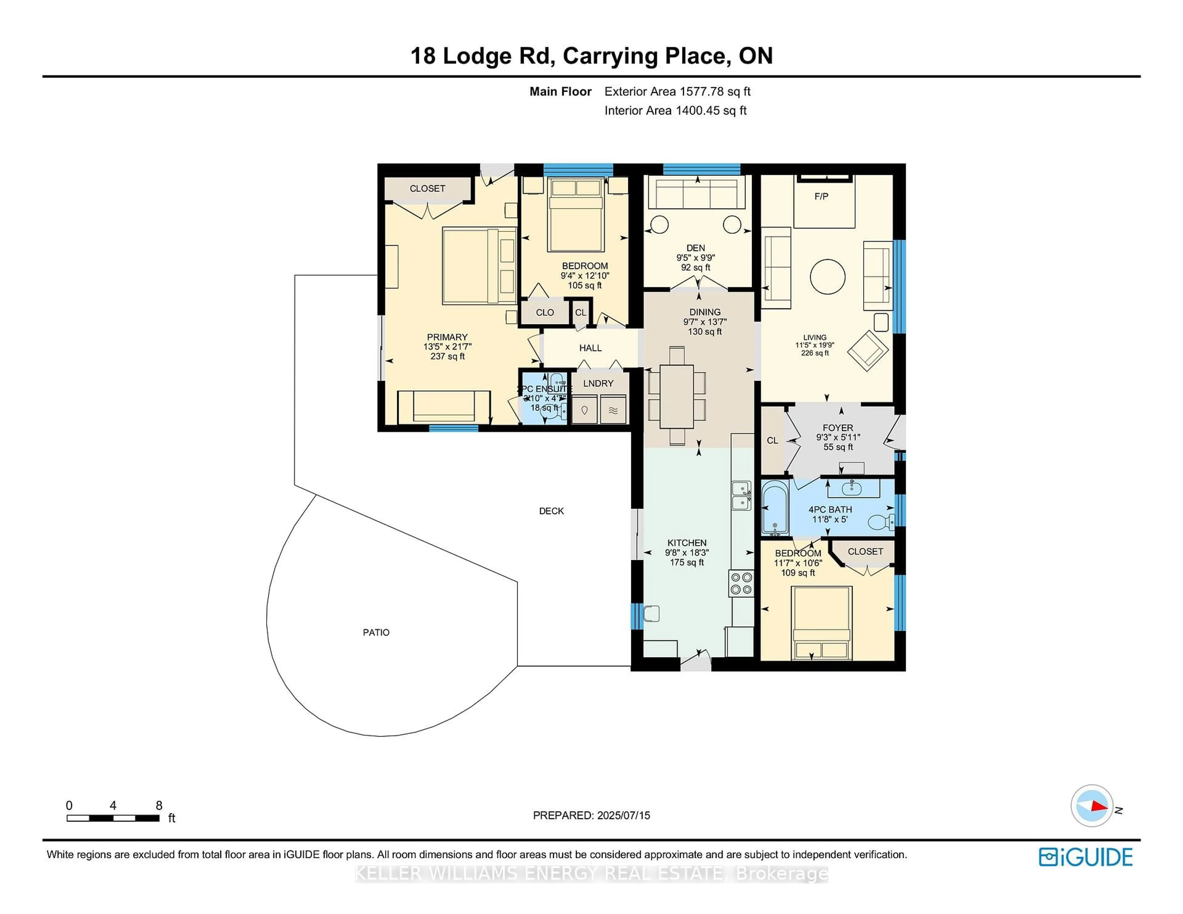 Floor plan for 18 LODGE Rd, Quinte West Ontario K0K 1L0
