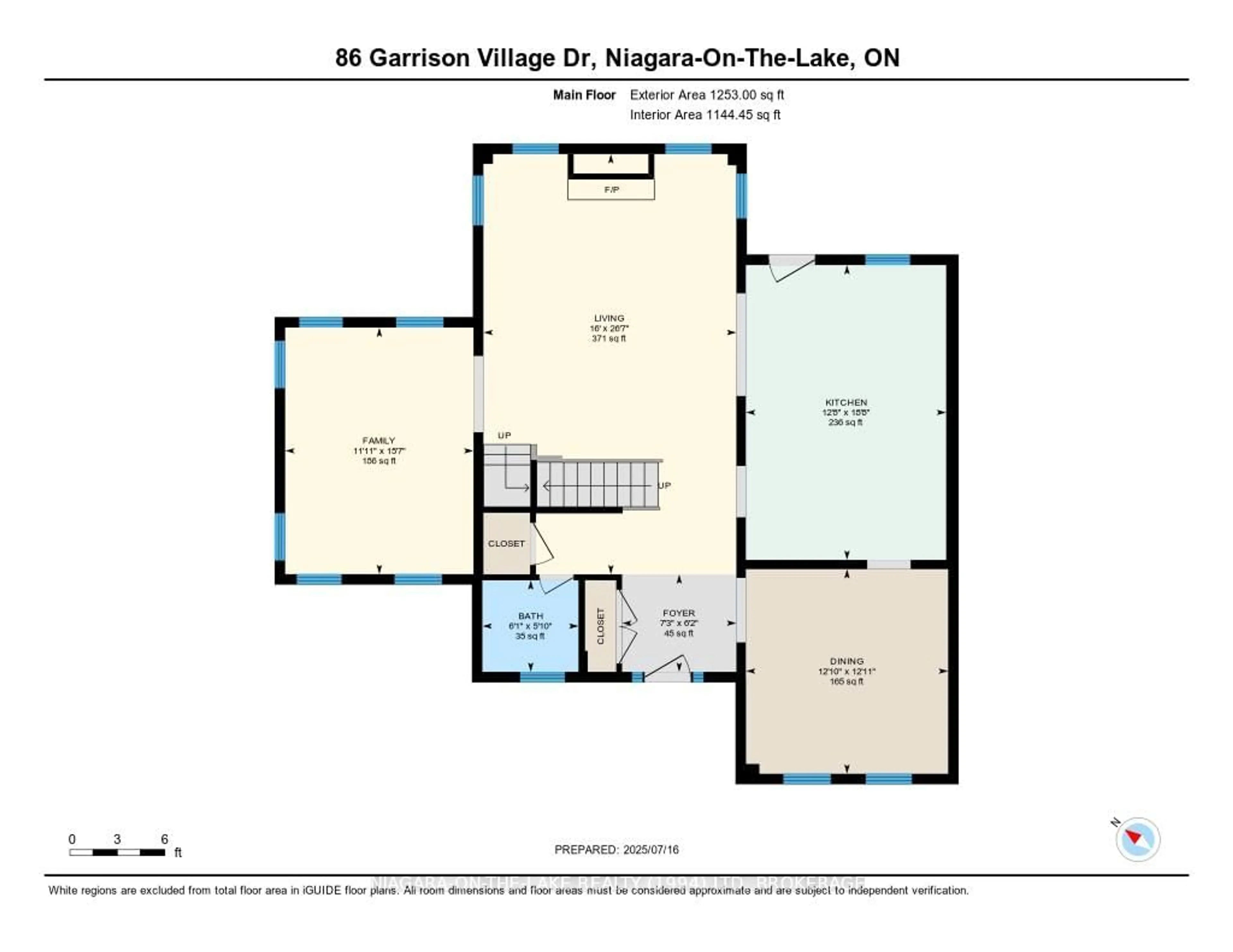 Floor plan for 86 GARRISON VILLAGE Dr, Niagara-on-the-Lake Ontario L0S 1J0