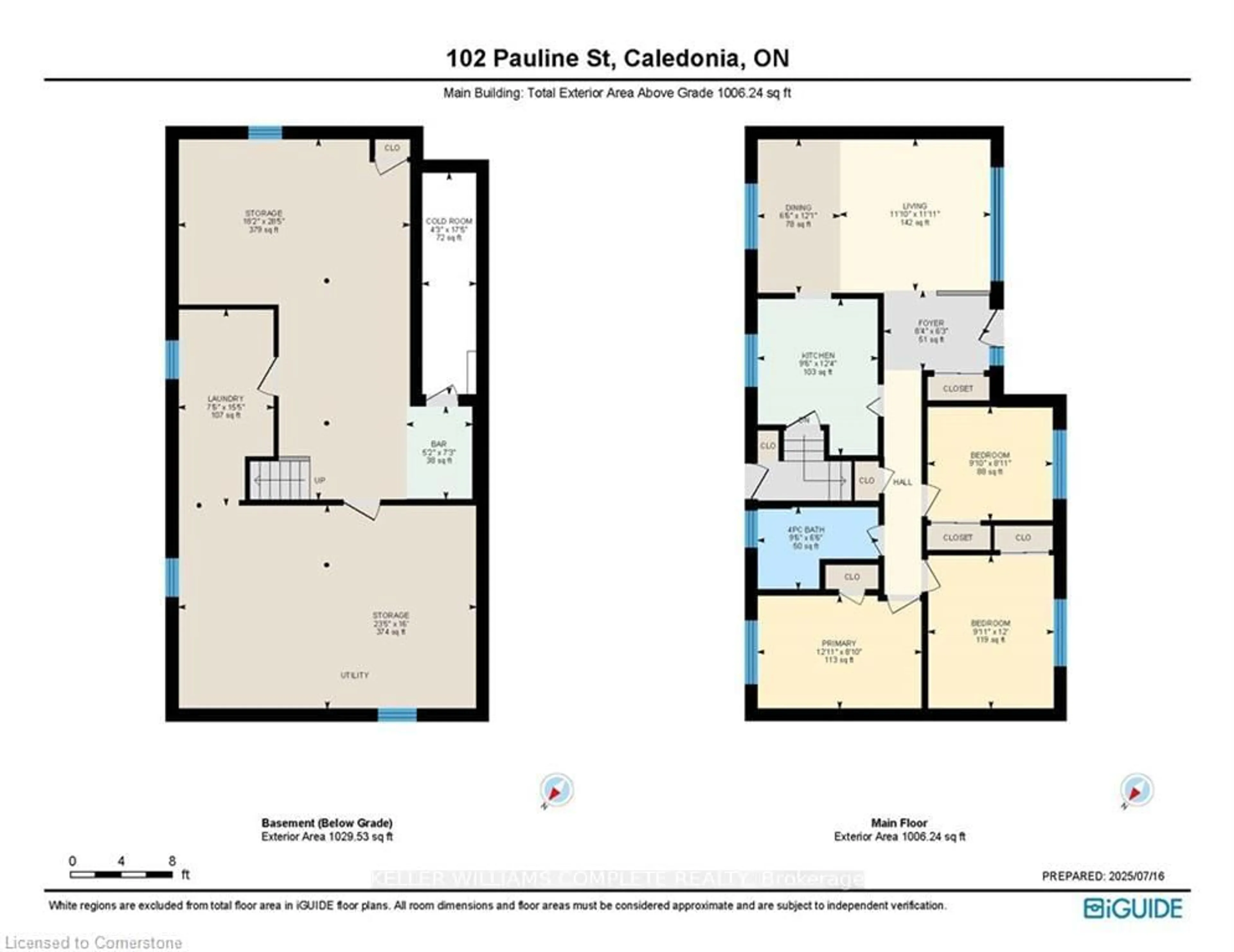 Floor plan for 102 PAULINE St, Haldimand Ontario N3W 1J3