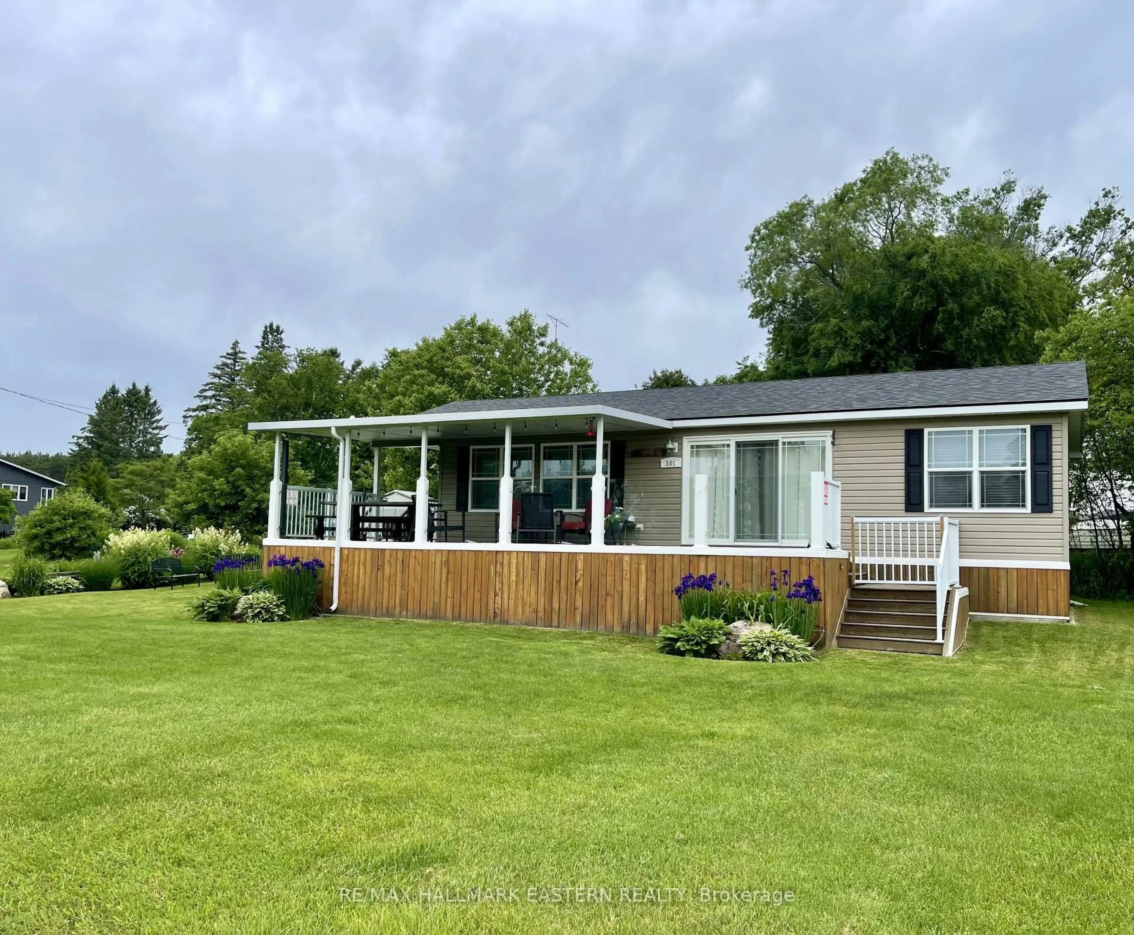 A pic from outside/outdoor area/front of a property/back of a property/a pic from drone, water/lake/river/ocean view for 52 Fire Route 39 #Lot 101, Trent Lakes Ontario K0L 1J0