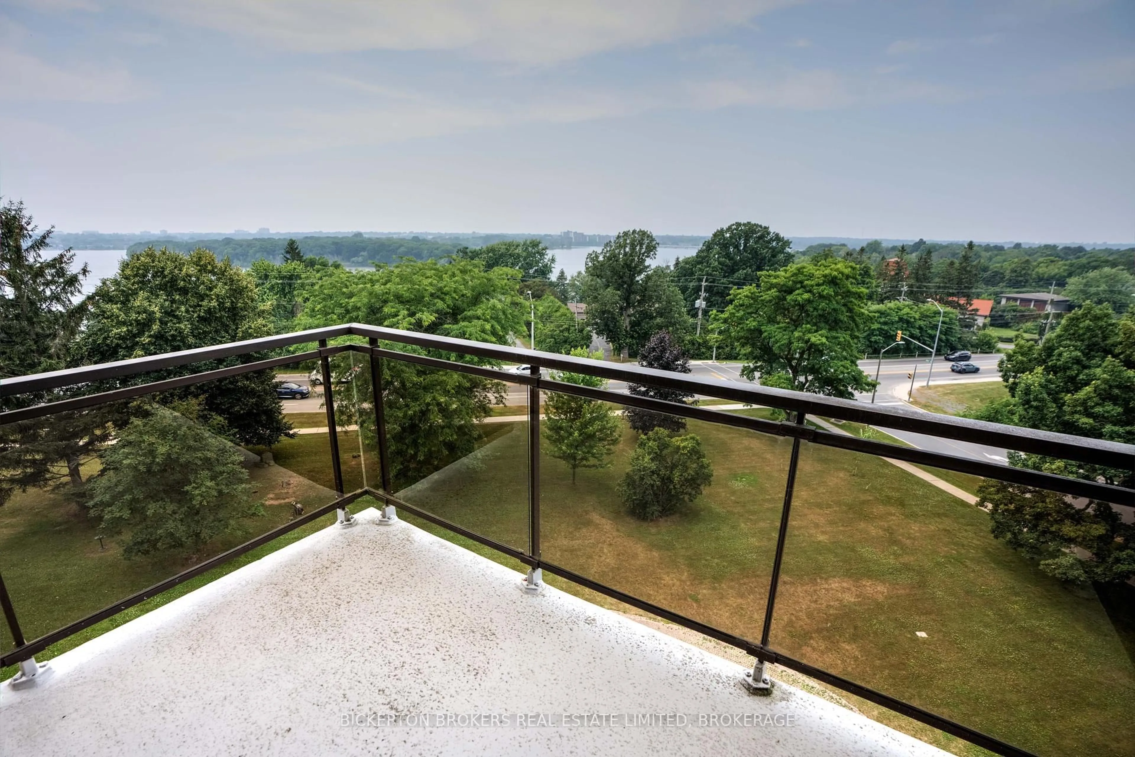 Balcony in the apartment, city buildings view from balcony for 120 Barrett Crt #602, Kingston Ontario K7L 5H6