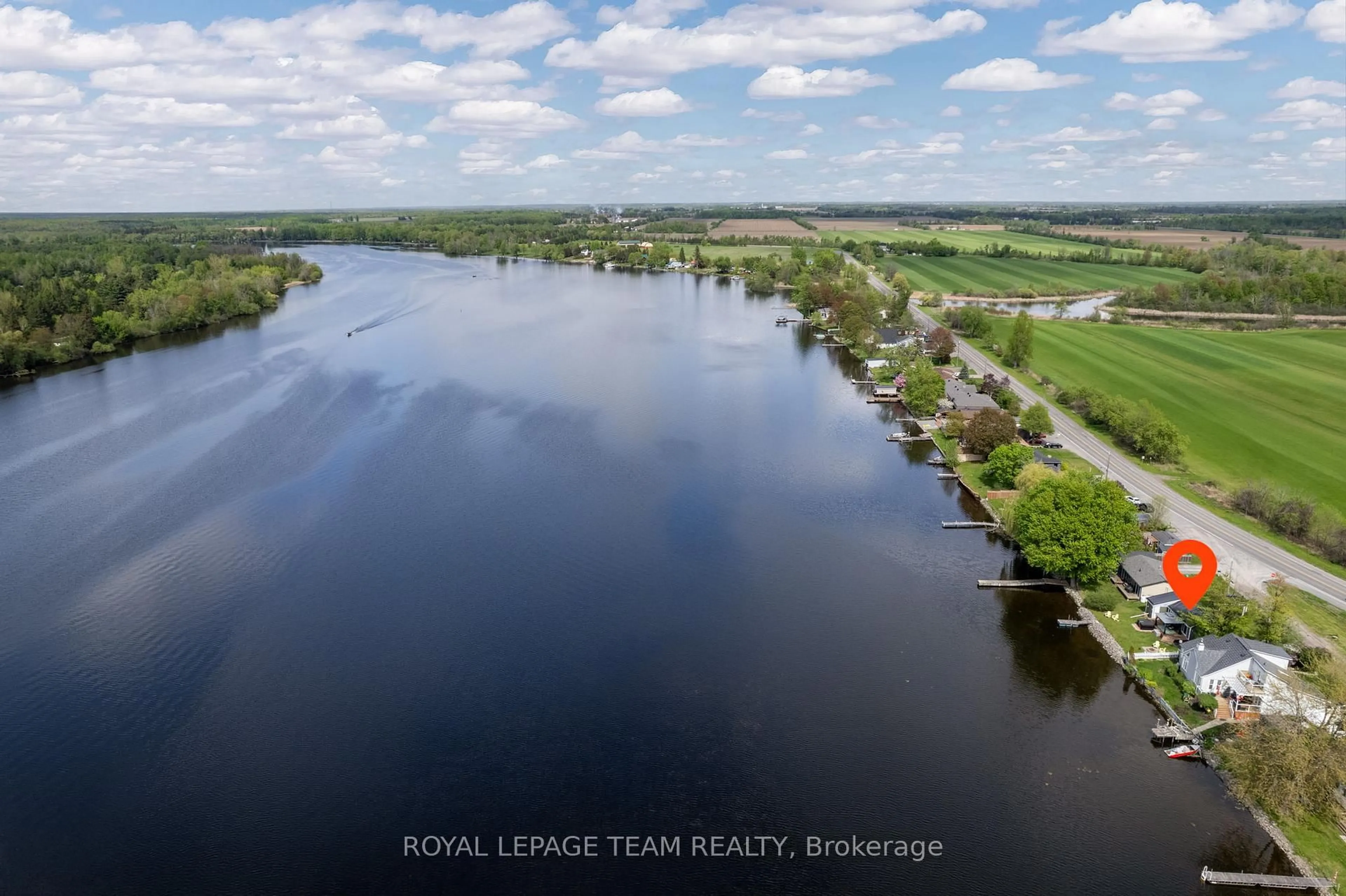A pic from outside/outdoor area/front of a property/back of a property/a pic from drone, water/lake/river/ocean view for 3872 Lannin Lane, North Grenville Ontario K0G 1J0