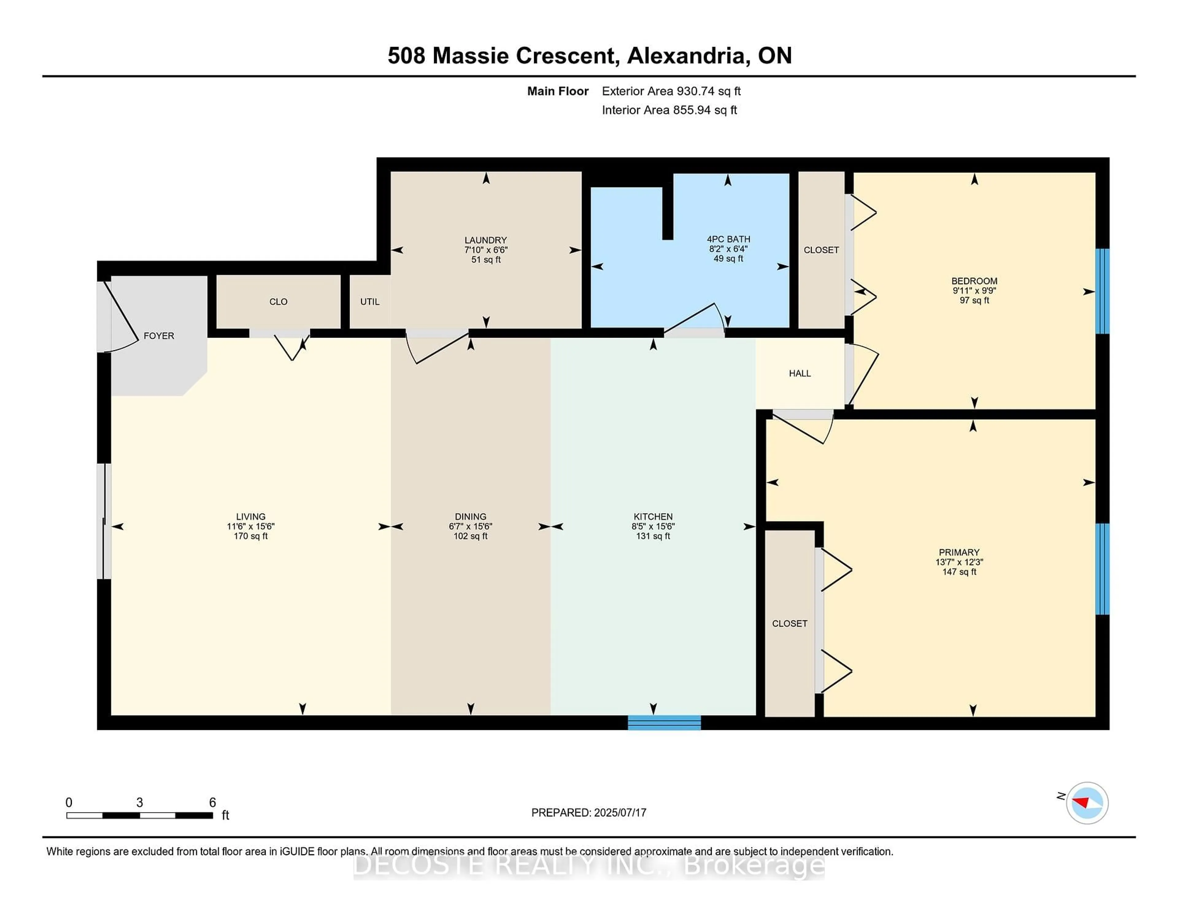 Floor plan for 508 Massie Cres #4, North Glengarry Ontario K0C 1A0
