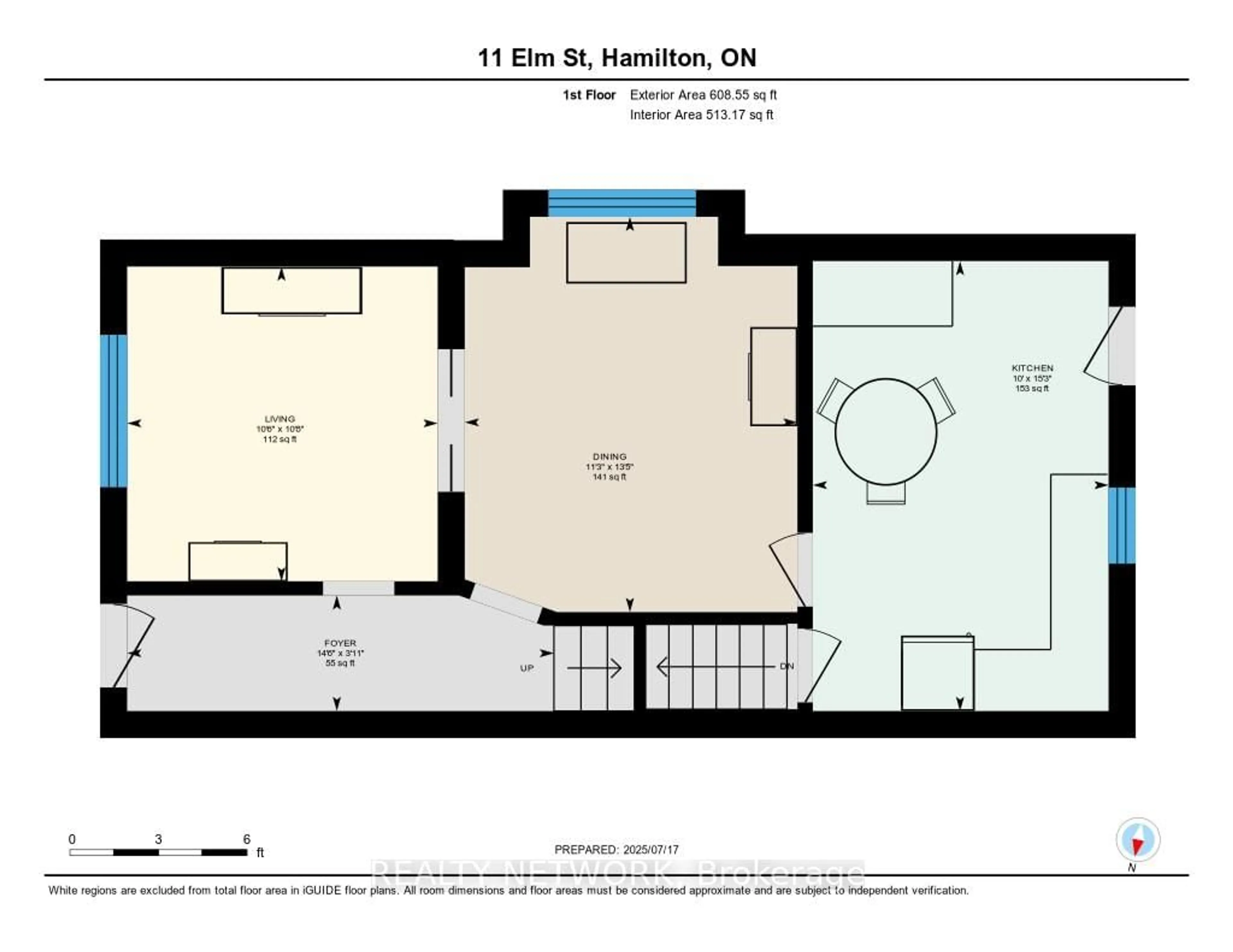 Floor plan for 11 Elm St, Hamilton Ontario L8M 1Y2